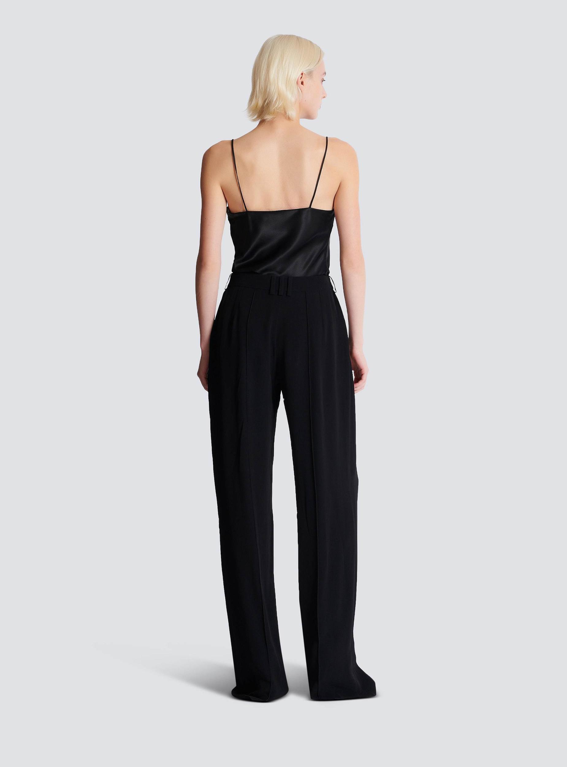 Crepe straight-leg tailored trousers Product Image