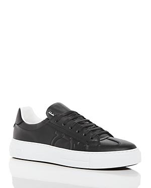 Salvatore Ferragamo Mens Borg Gancini Leather & Suede Sneakers Product Image