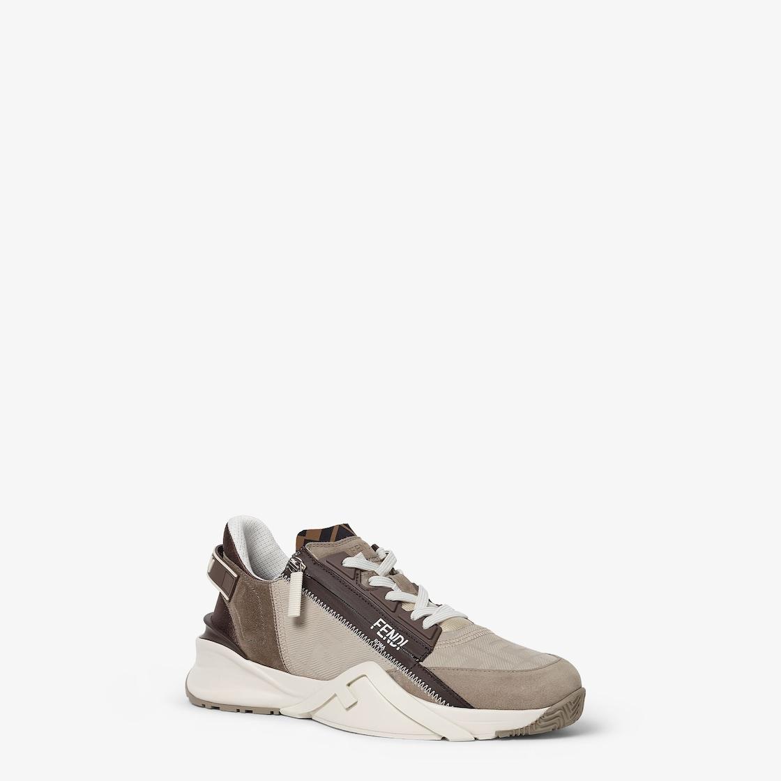 Fendi Flow SneakersBeige nubuck leather low-tops Product Image