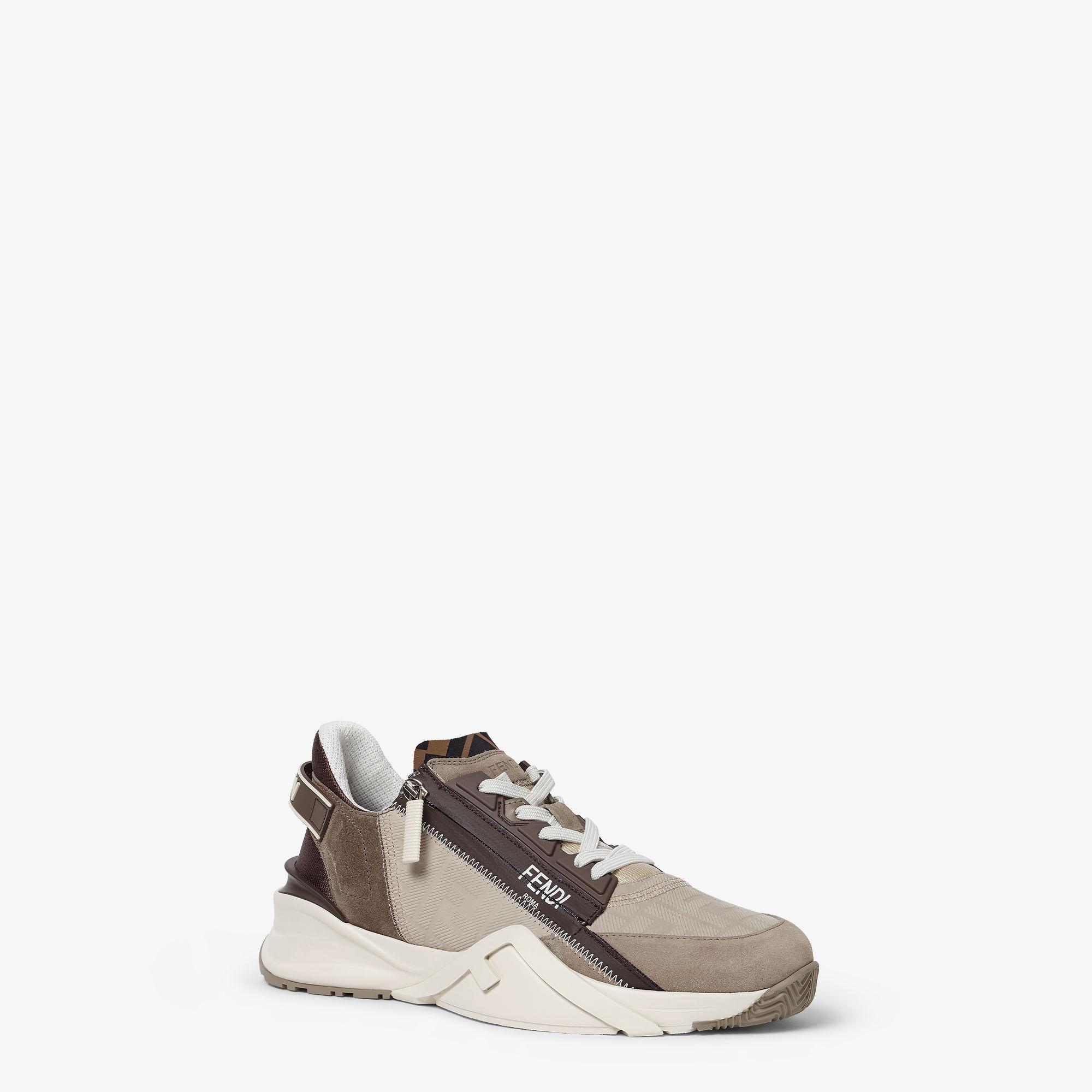Fendi Flow SneakersBeige nubuck leather low-tops Product Image