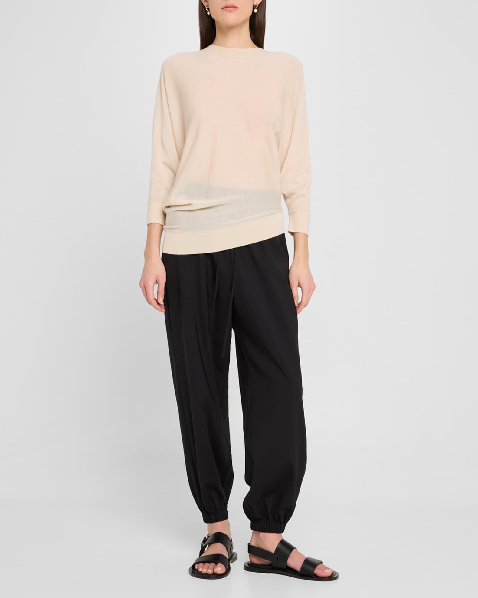 Asymmetric Cashmere Crewneck Sweater Product Image