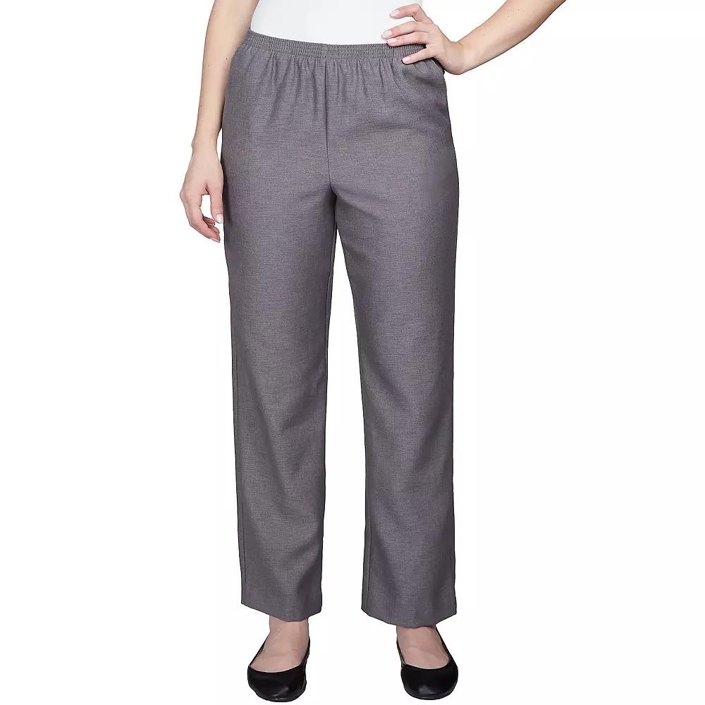 Petite Alfred Dunner Classic Pull-On Straight-Leg Pants, Women's,  Product Image