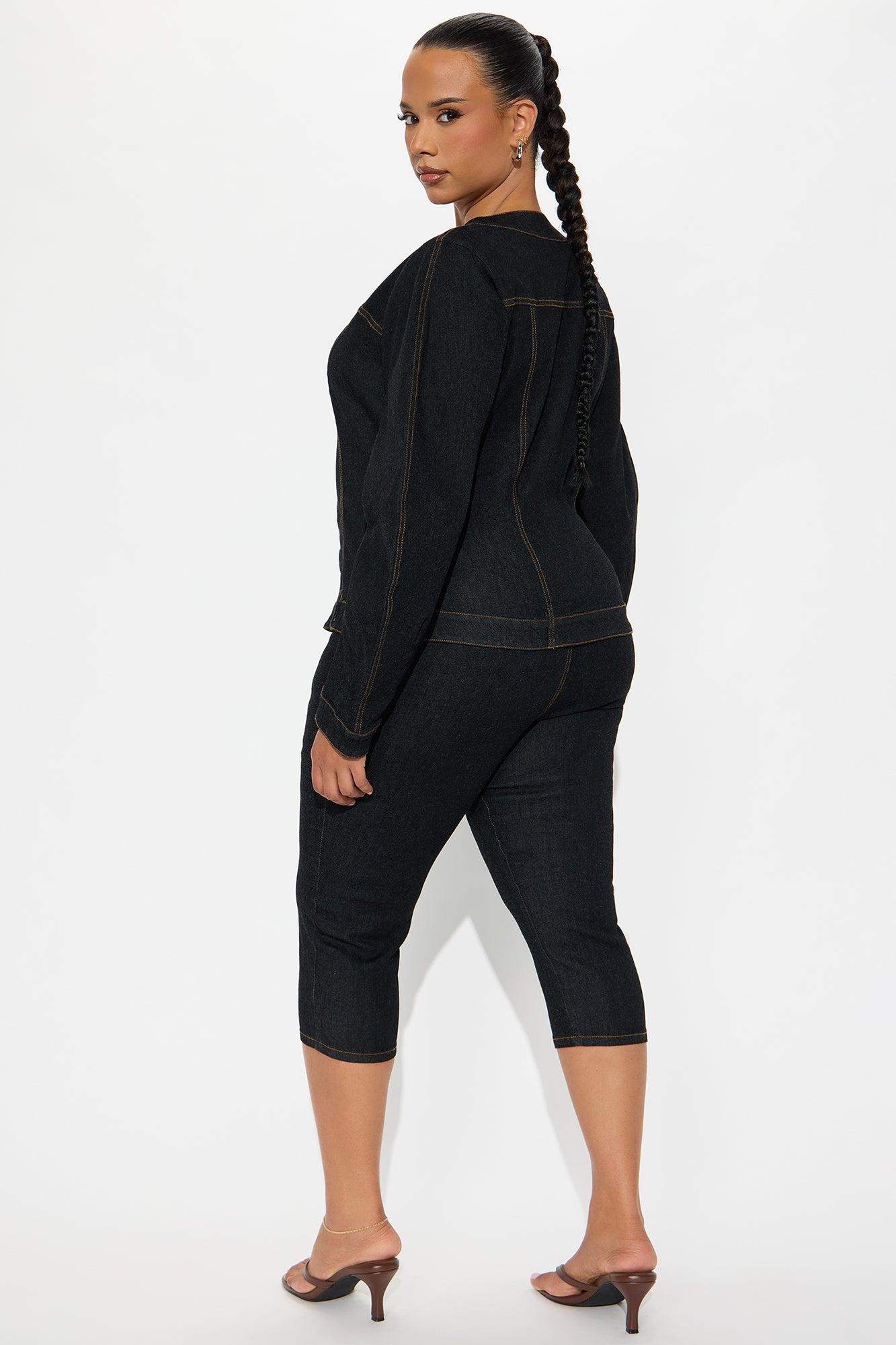 Evelyn Denim Capri Set - Dark Wash Female Product Image