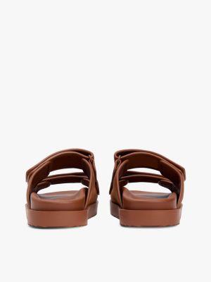 Nubuck Leather Double-Strap Slide Sandal Product Image