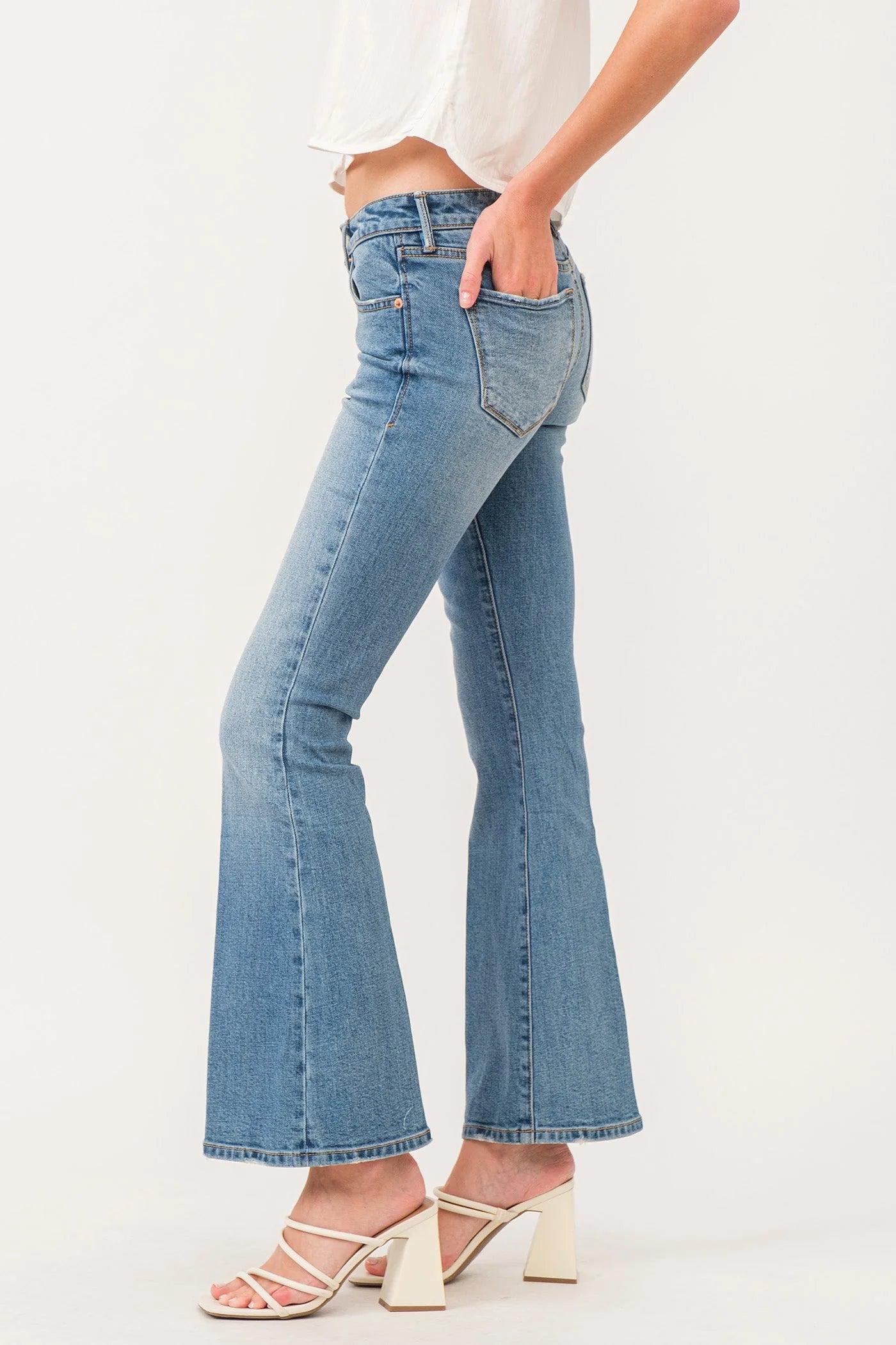 Rosie Mid Rise Flare Jeans Product Image