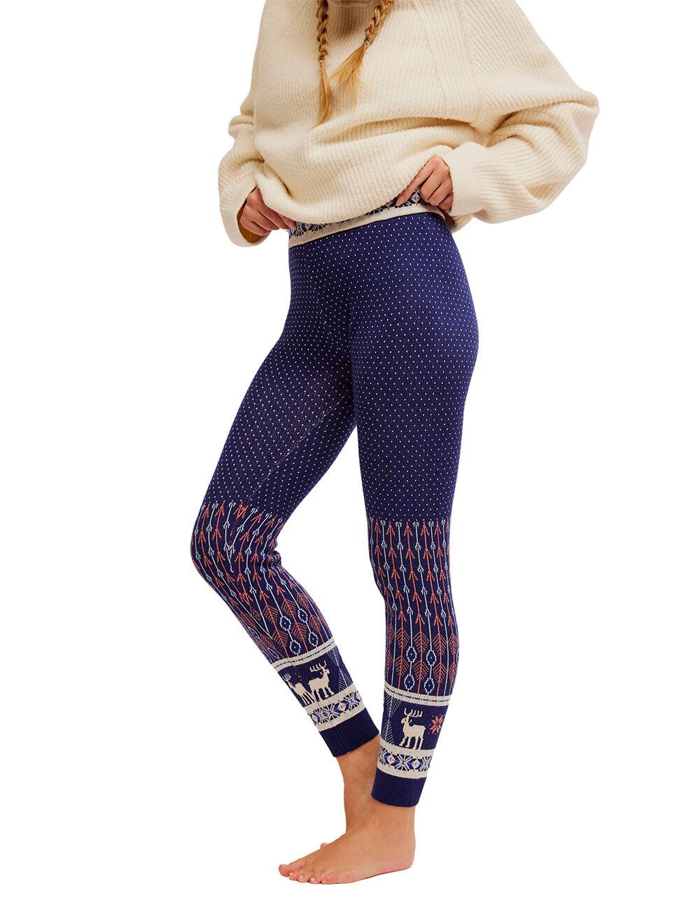 FREE PEOPLE Falala Womens Leggings - NAVY Product Image