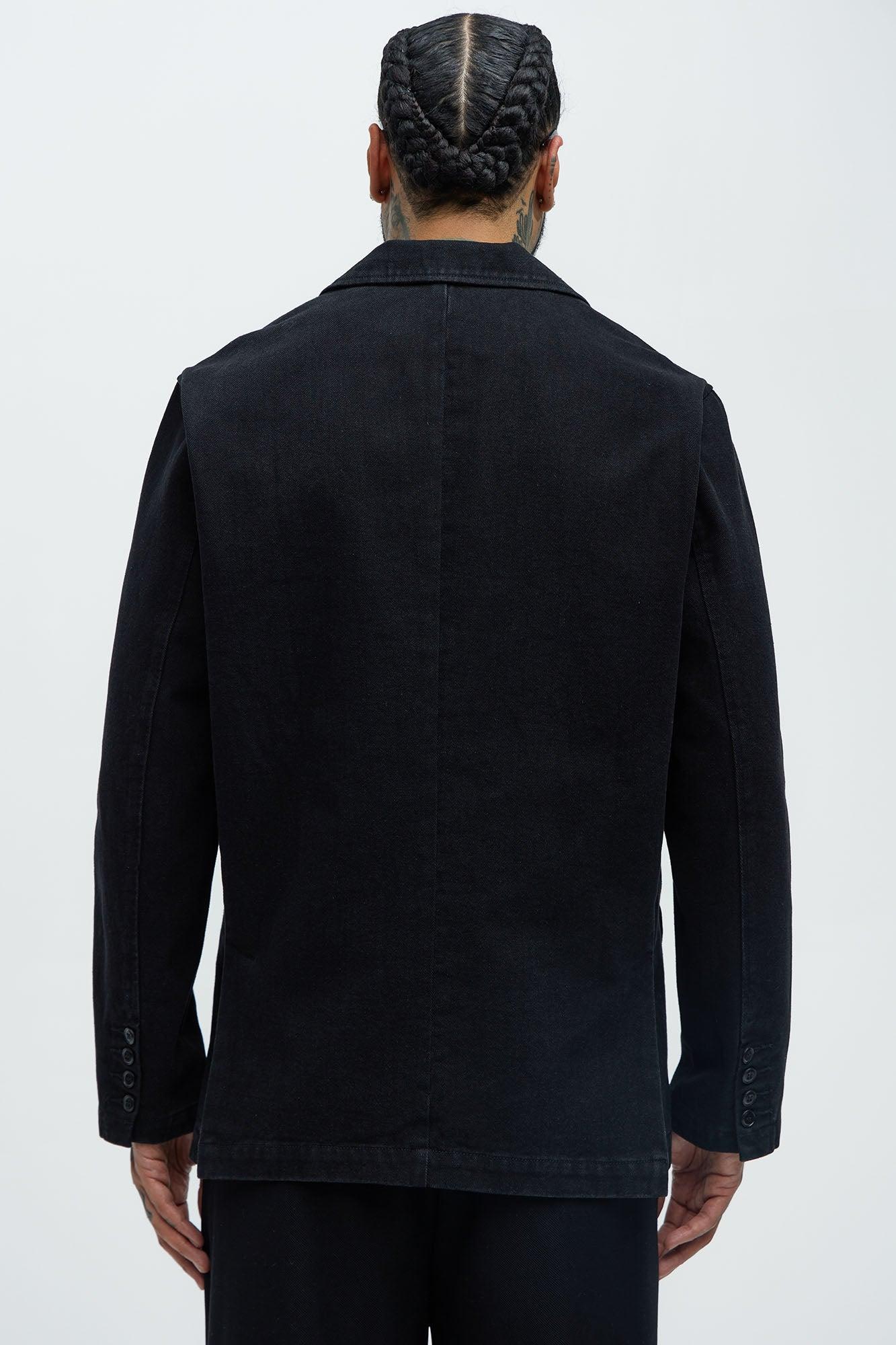 Belle Denim Blazer - Black Product Image