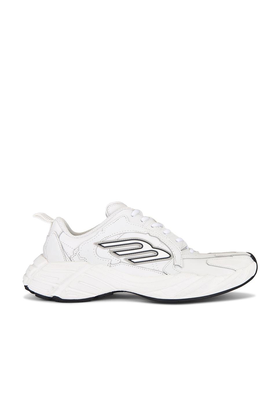 BALENCIAGA Men White Cowskin And Polyester Monday Shoe Sneakers Product Image