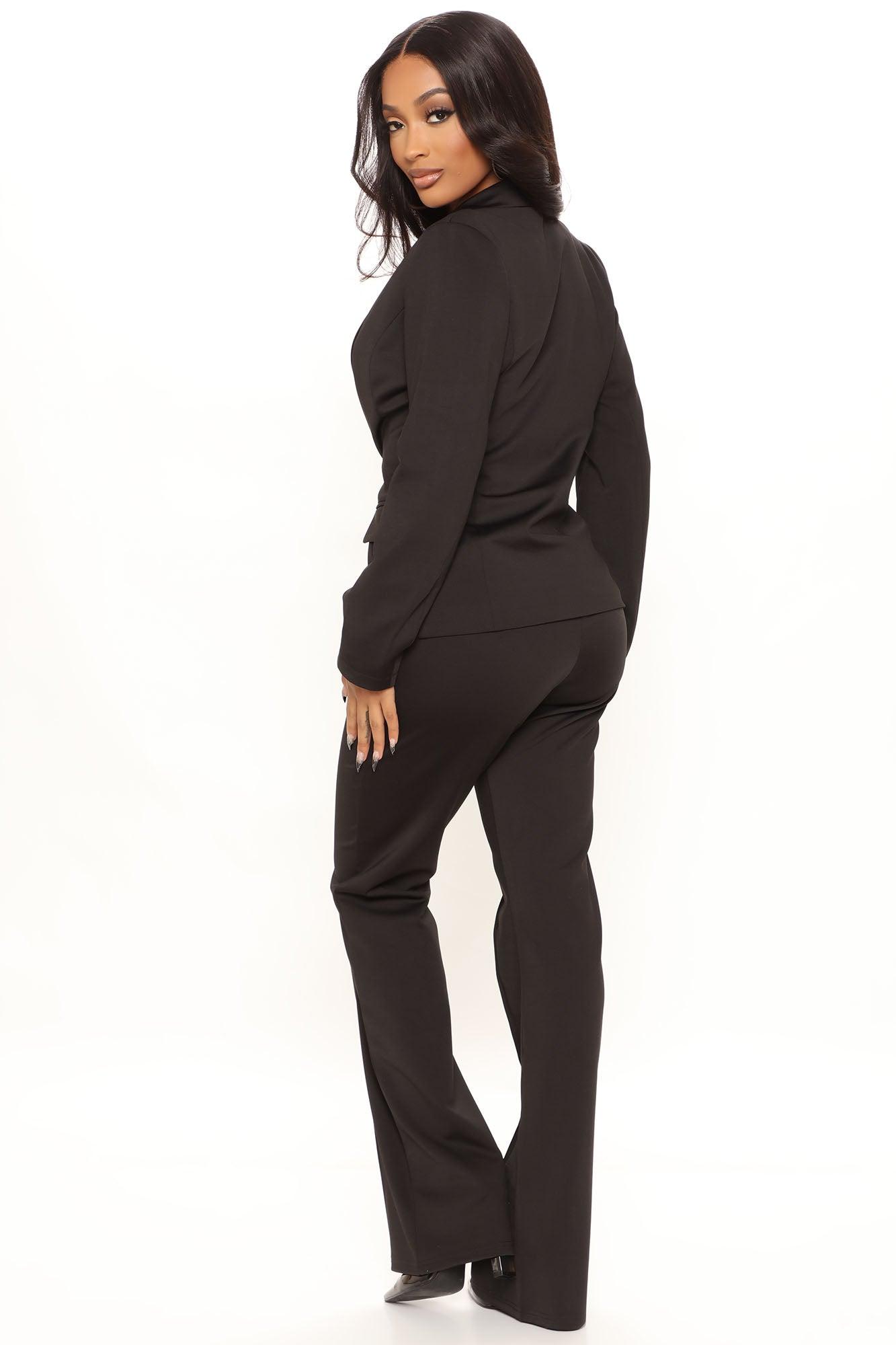 Business Per Usual Blazer Pant Set - Black Product Image