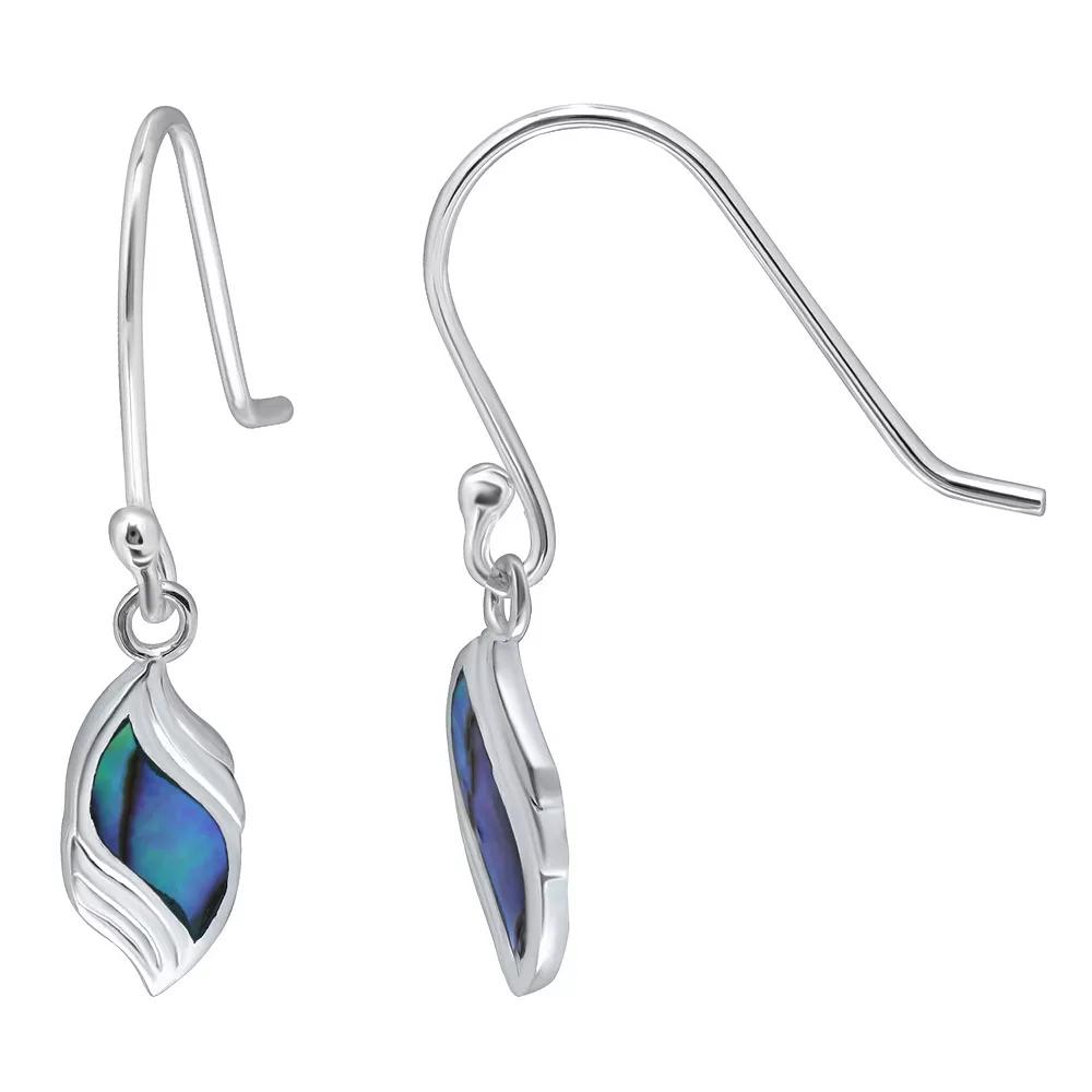 Aleure Precioso Silver Plated Abalone Swirl Drop Earrings, Women's, Silver Tone Team Product Image