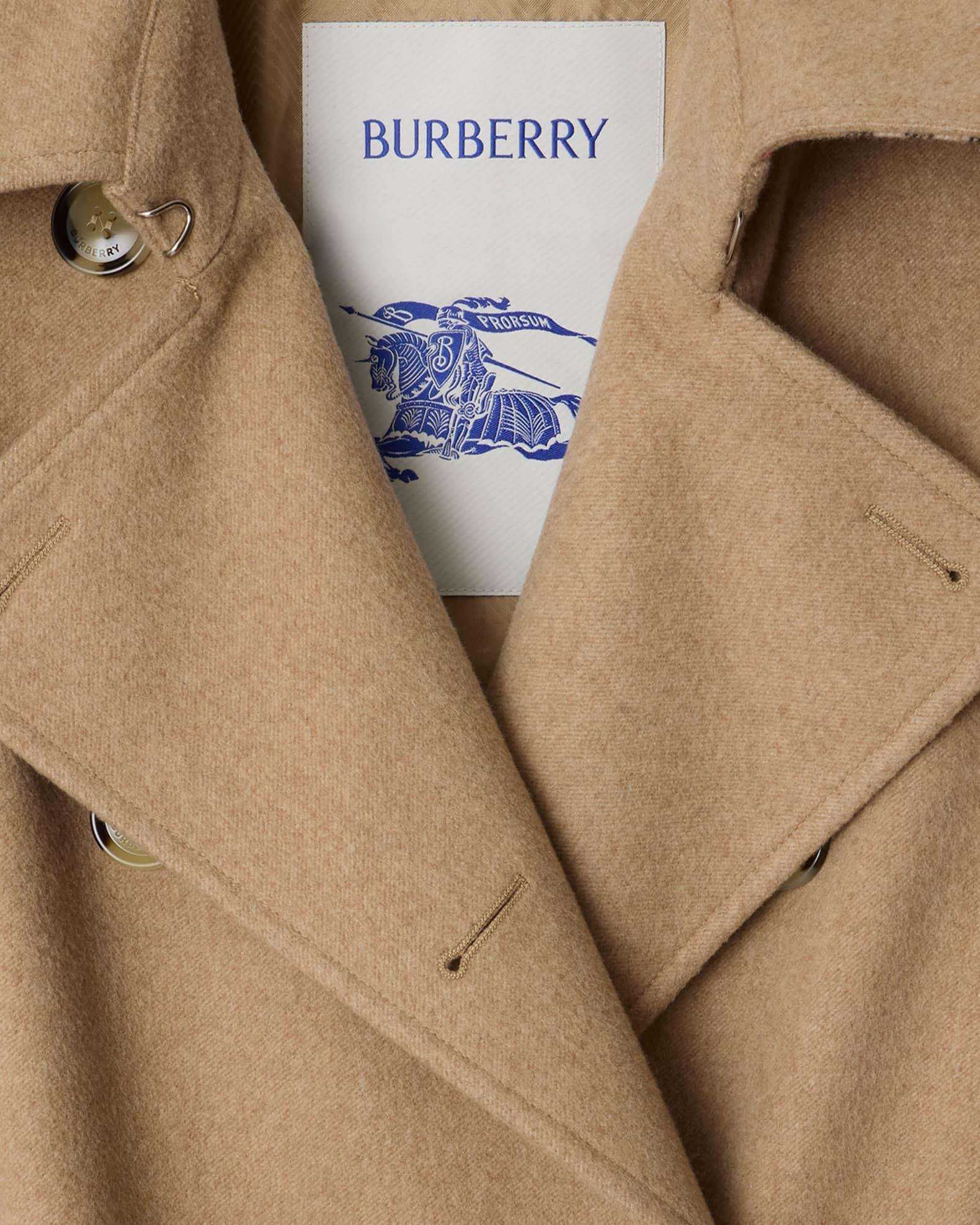 Kensington Belted Cashmere-Wool Double-Breasted Trench Coat Product Image