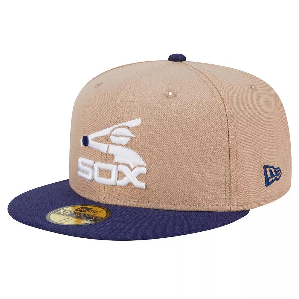 Men's New Era Khaki Chicago White Sox 59FIFTY Fitted Hat, Size: 8, Beig K Product Image