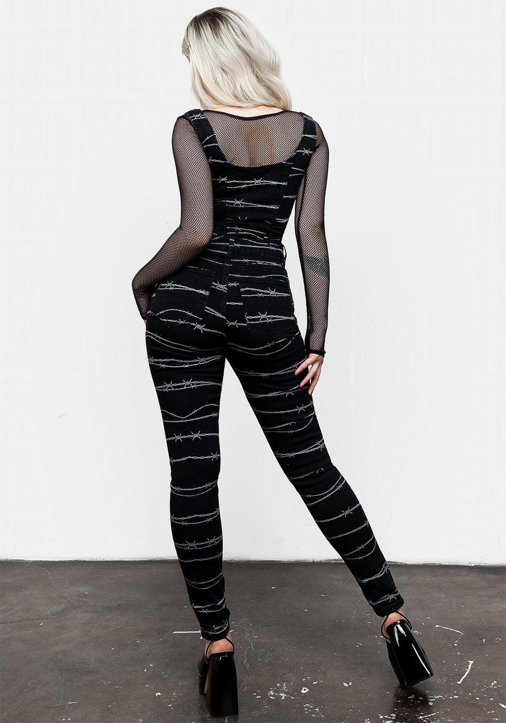 Barbed Denim Skinny Jeans Product Image