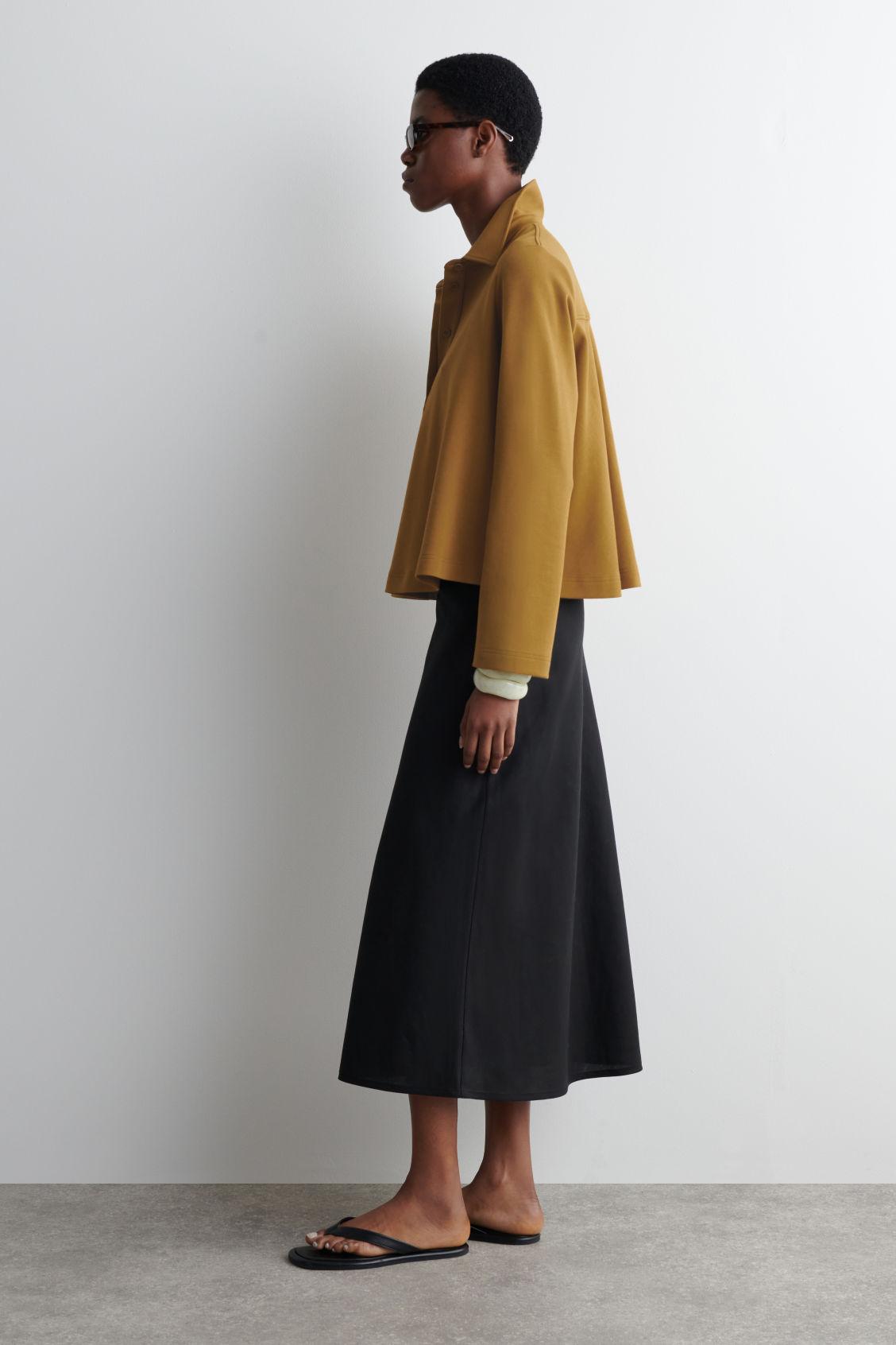 FLARED COTTON-JERSEY POLO SHIRT Product Image