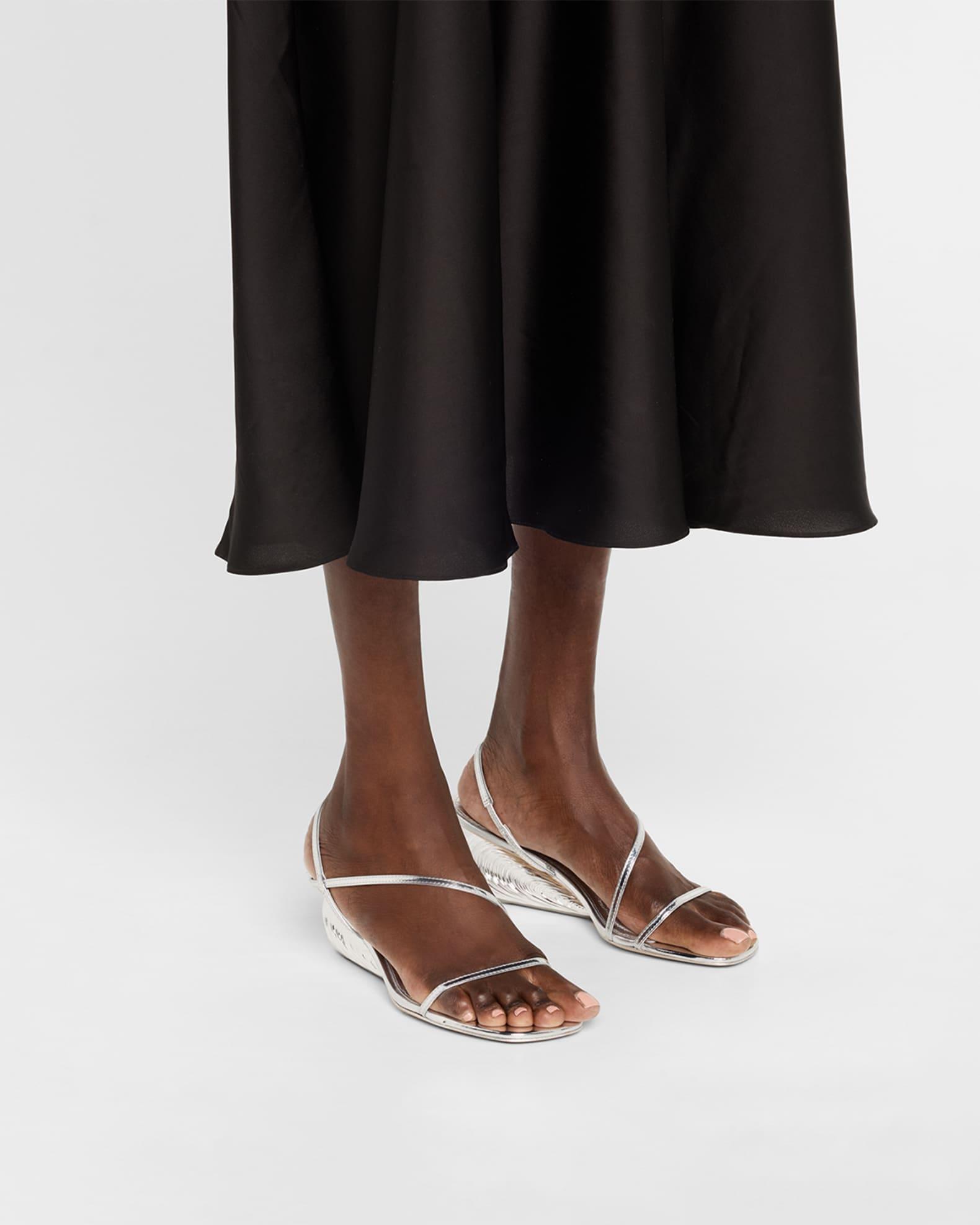 Bridget Metallic Wedge Strappy Sandals Product Image