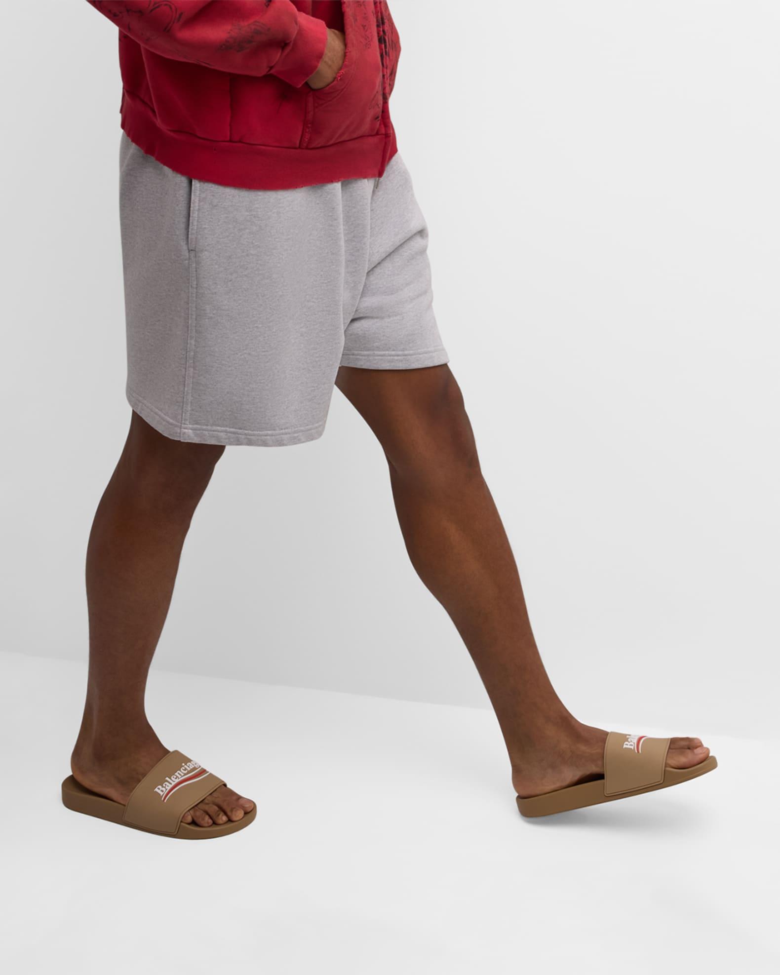 Men's Rubber Logo Pool Slides Product Image