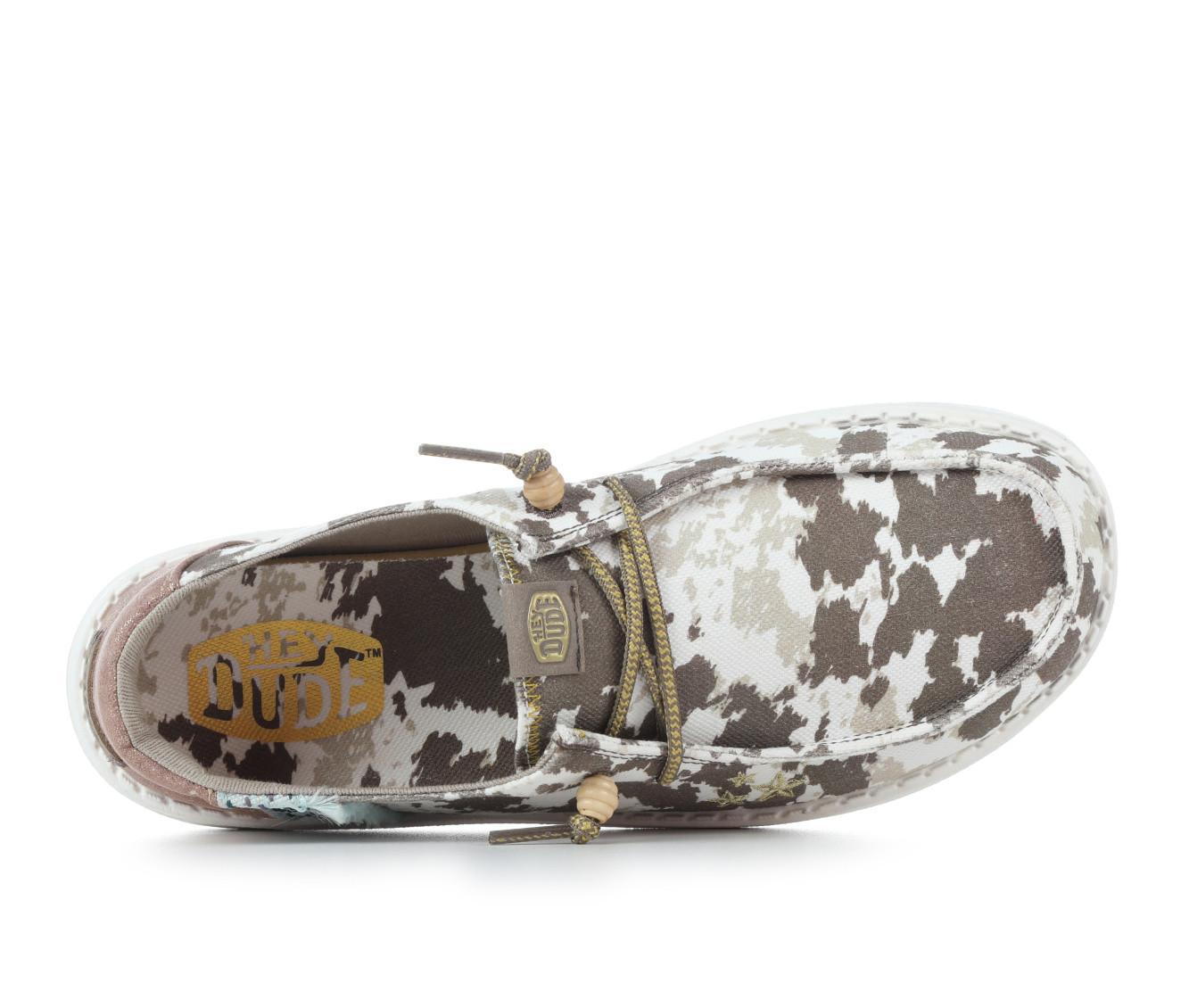 Women's HEYDUDE Wendy Disco Cow Casual Shoes Product Image