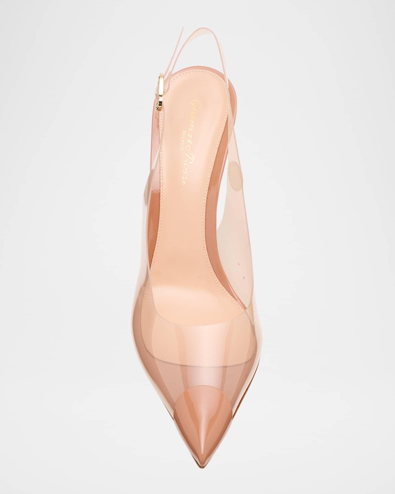 Plexi Patent Leather Cap-Toe Slingback Pumps Product Image