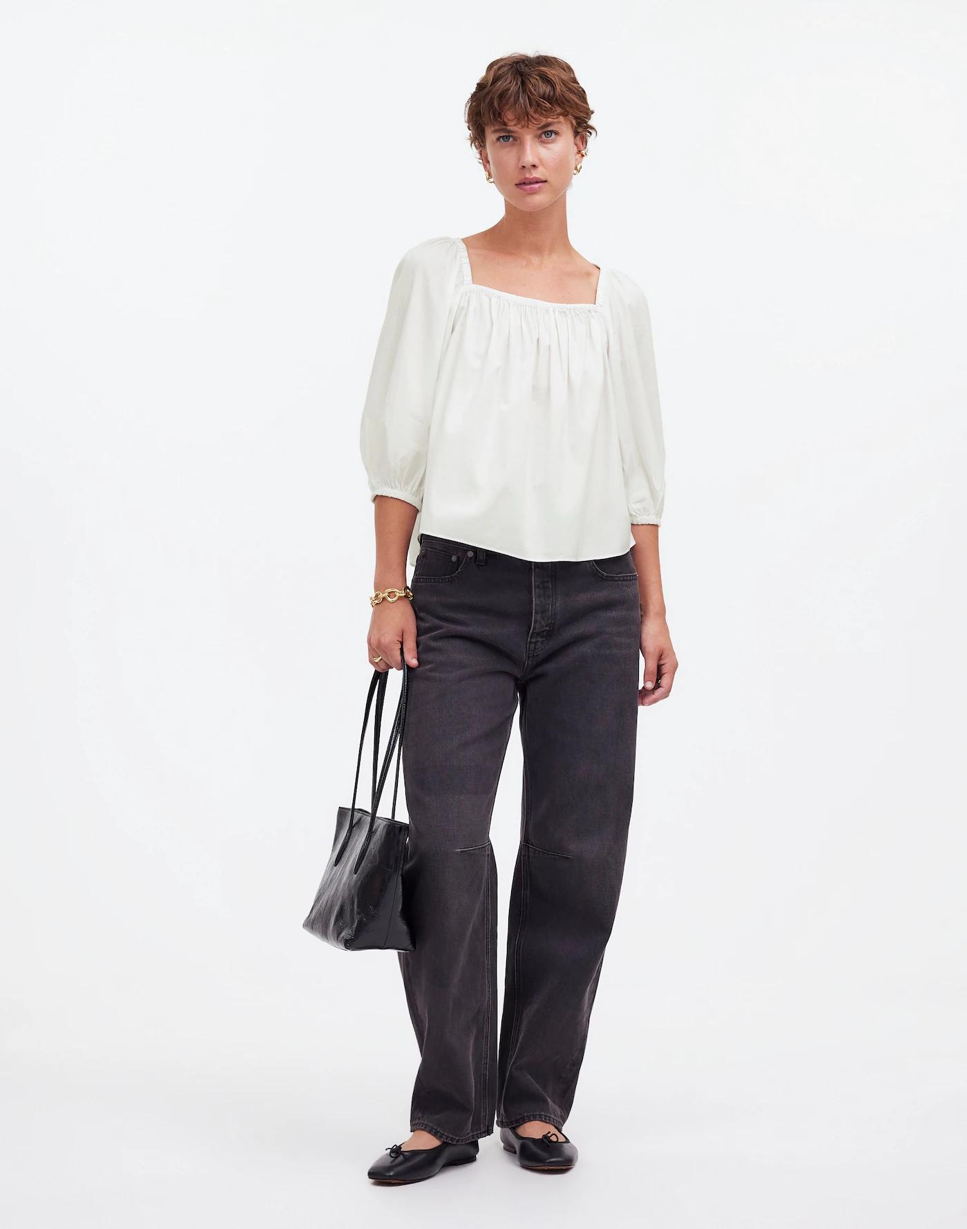 Puff-Sleeve Babydoll Top Product Image