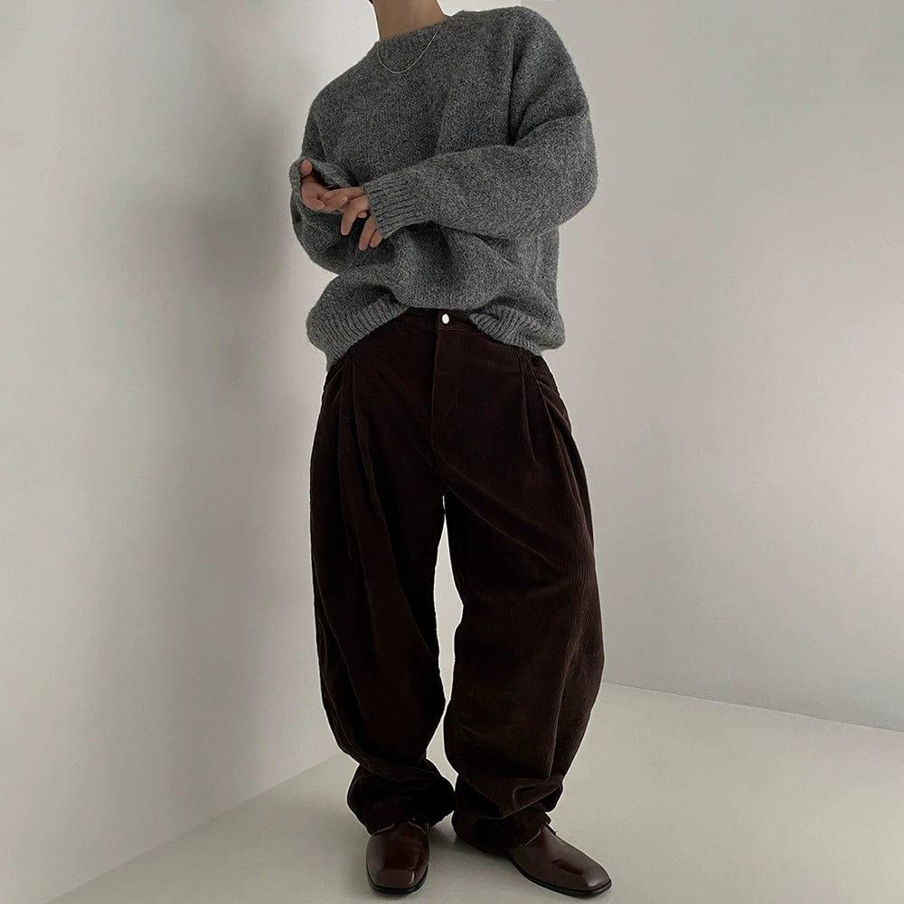 RT No. 10182 GRAY KNITTED PULLOVER SWEATER Product Image