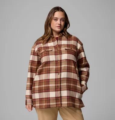 Columbia Womens Blue Point Creek Shirt Jacket - Plus Size- Product Image
