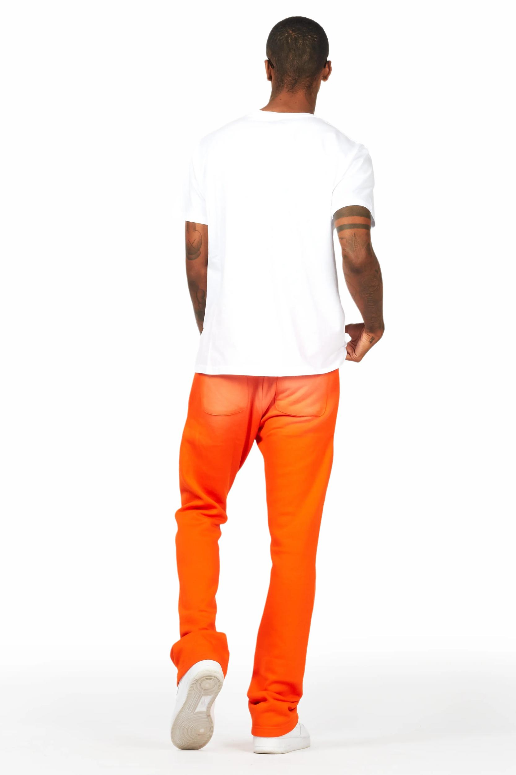 Mallor White/Orange T-Shirt/Stacked Track Set Male Product Image
