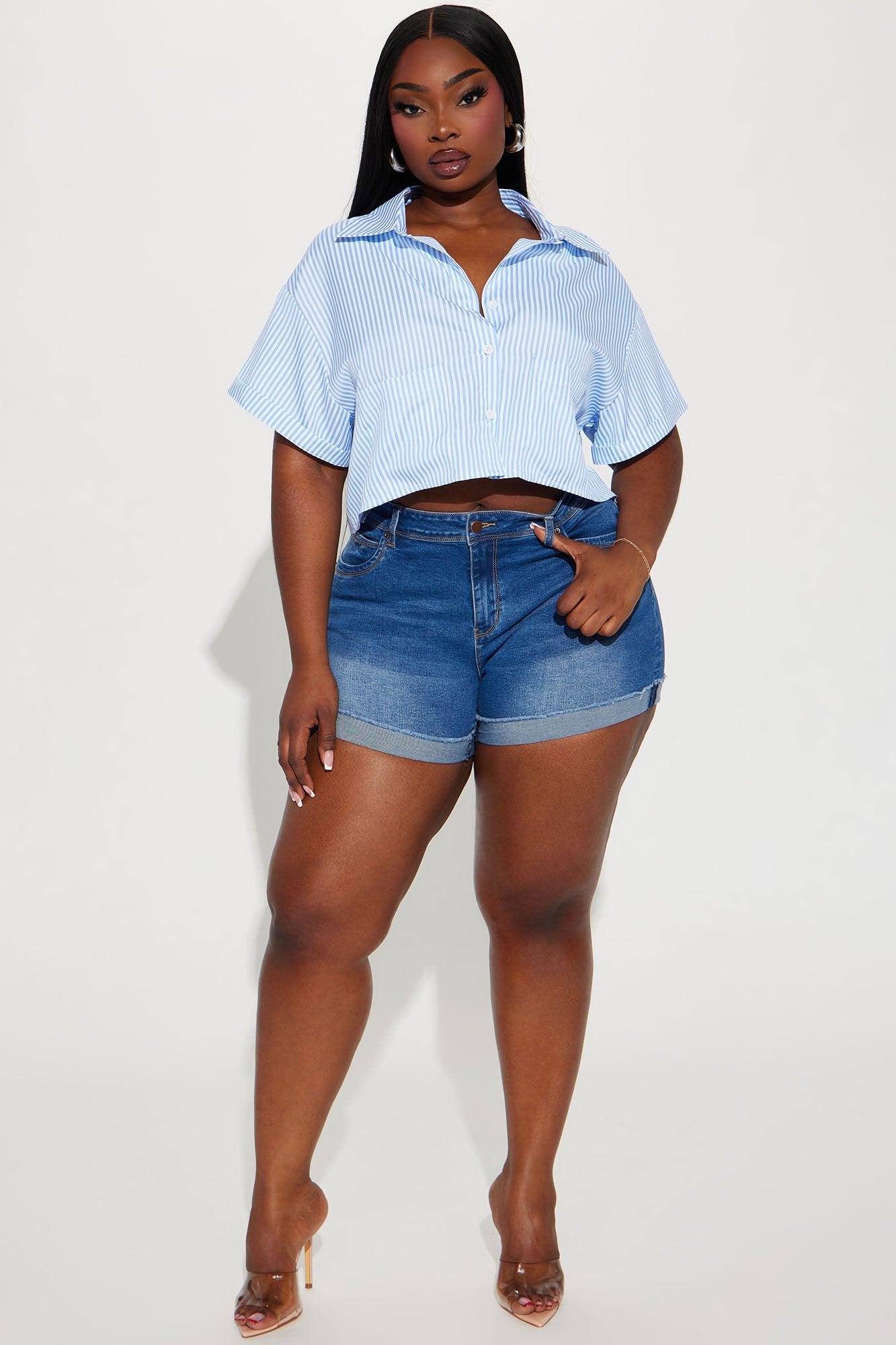 By The Bay Striped Shirt - White/Blue Product Image