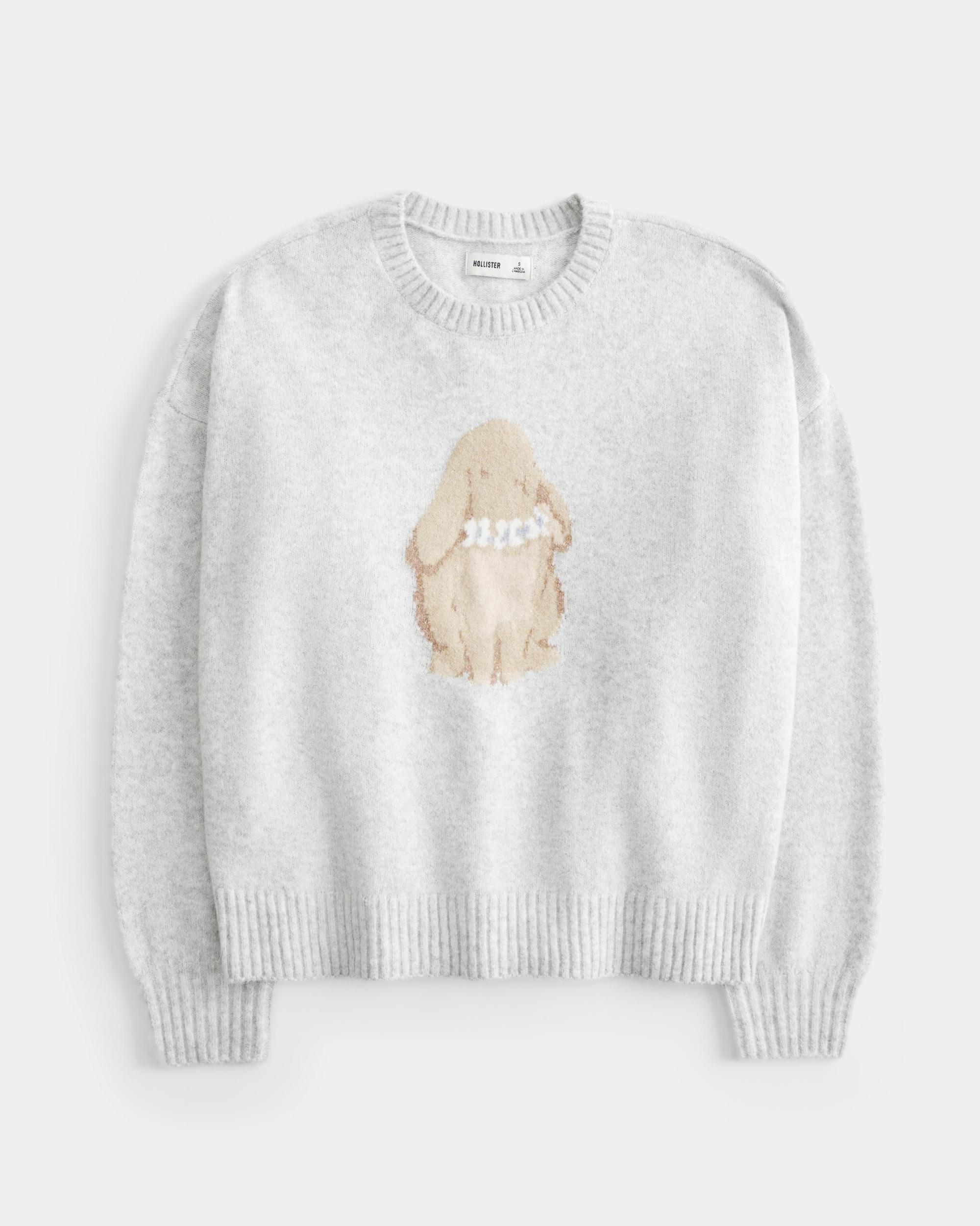 Hollister Comfy Cloud Bunny Graphic Crew Sweater Product Image