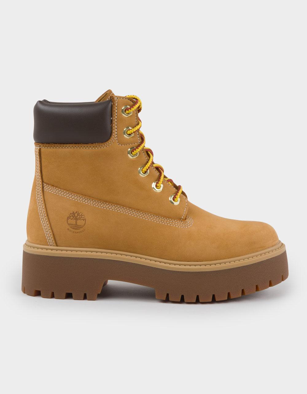 TIMBERLAND Stone Street Womens 6-Inch Waterproof Platform Boots - WHEAT Product Image