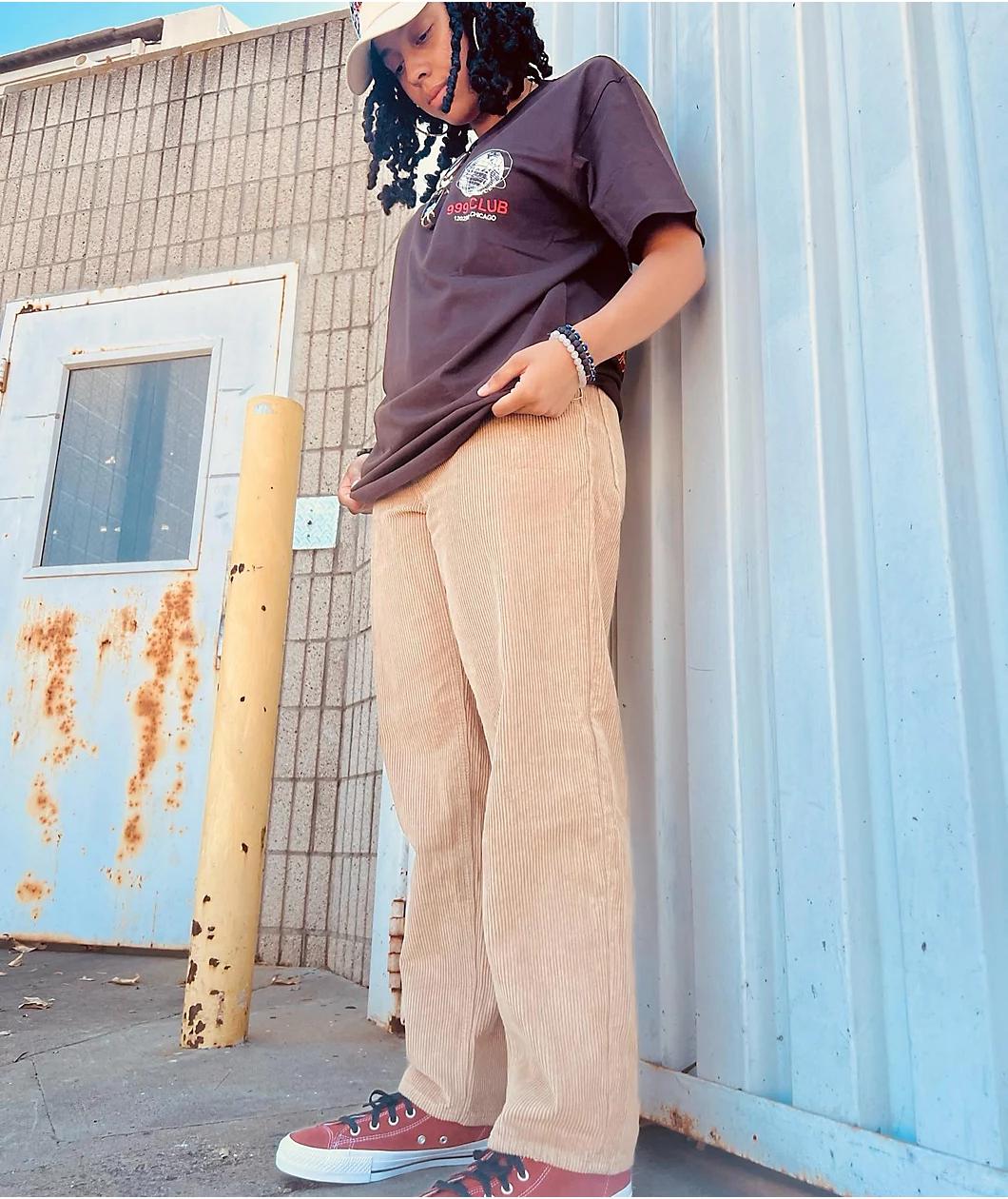 Empyre Tori 90s Khaki Corduroy Skate Pants Product Image