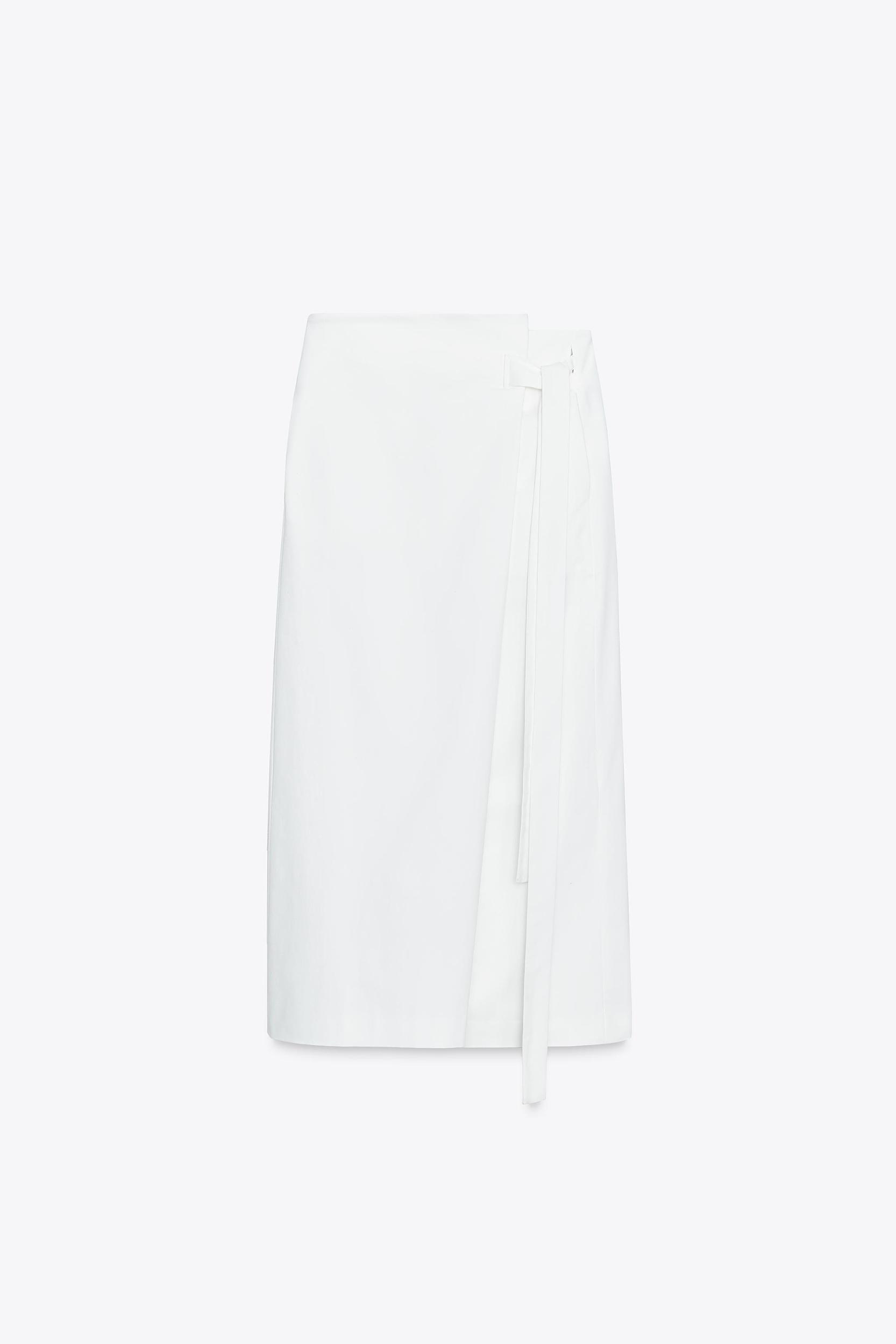 ZW COLLECTION ASYMMETRIC MIDI SKIRT Product Image