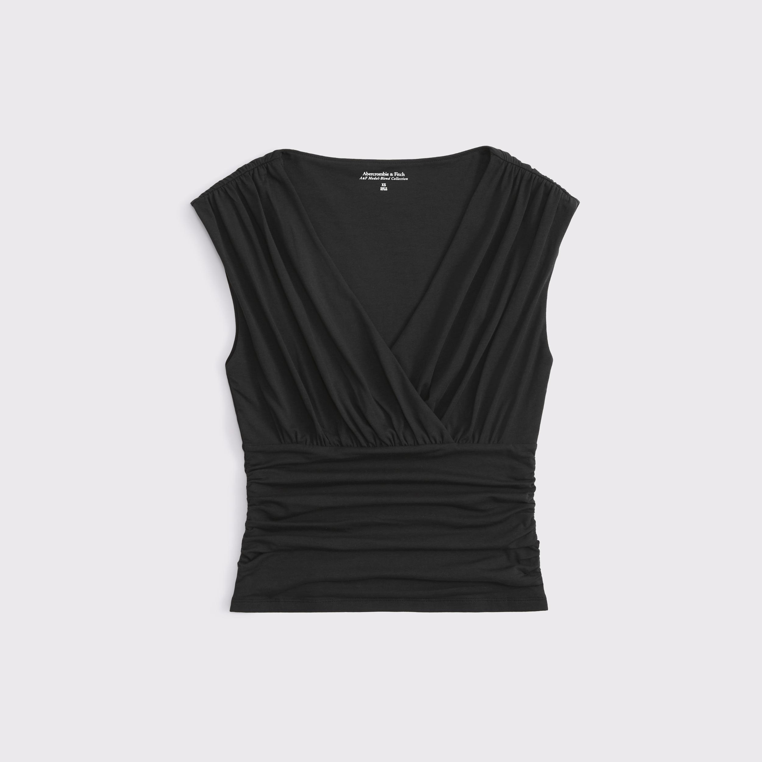 Ruched V-Neck Top Product Image