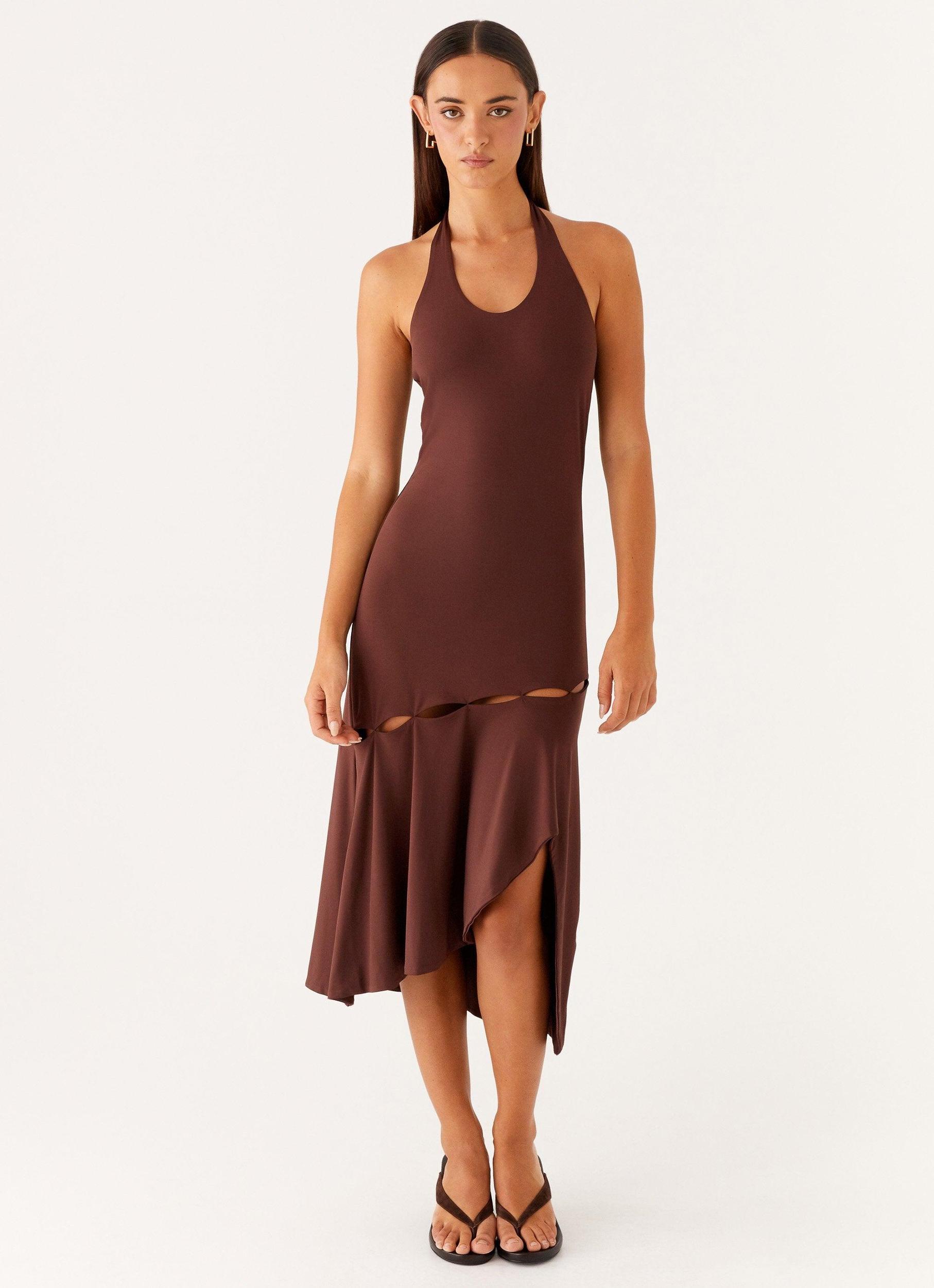Fast Times Midi Dress - Chocolate Product Image