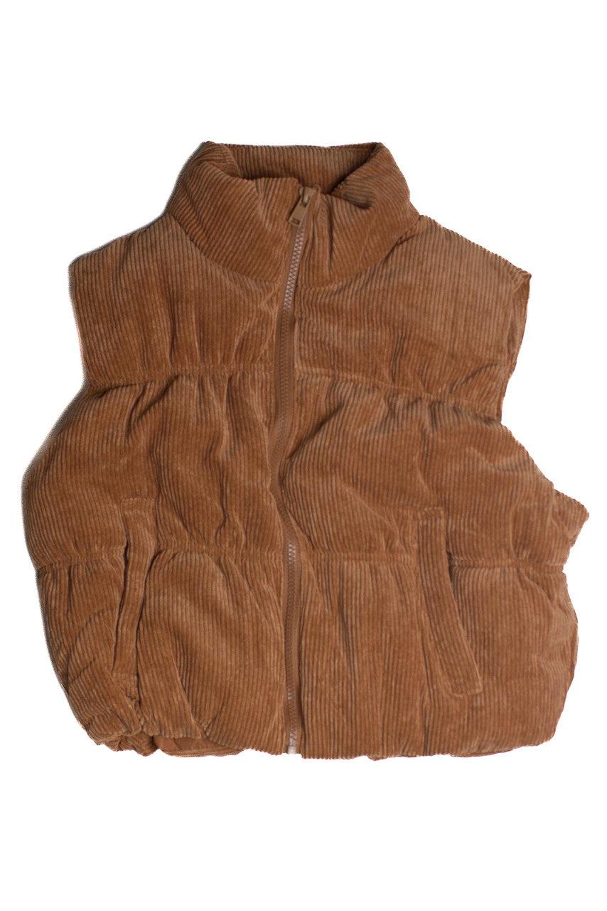Corduroy Puffer Vest Product Image