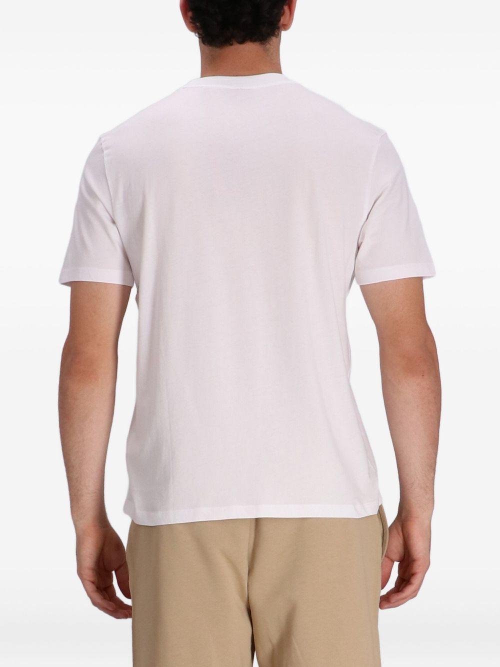 HUGO BOSS Cotton Jersey T-shirt With Mixed-print Logo In White Product Image