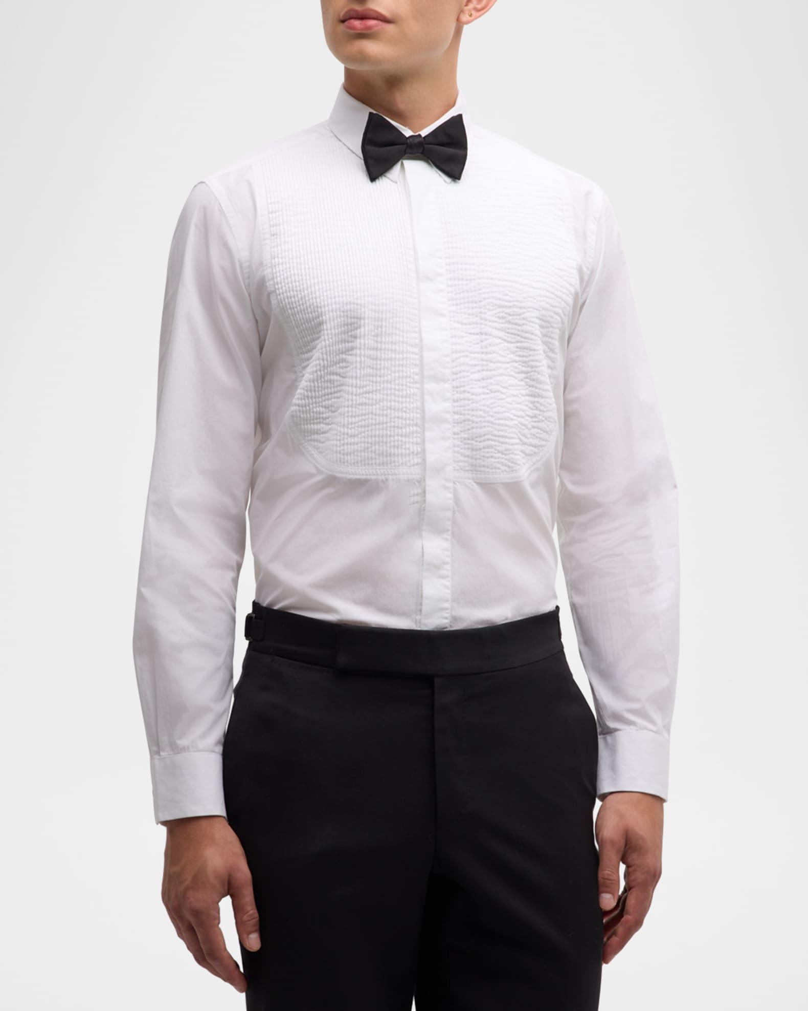 Men's Pleated Bib-Front Evening Dress Shirt Product Image