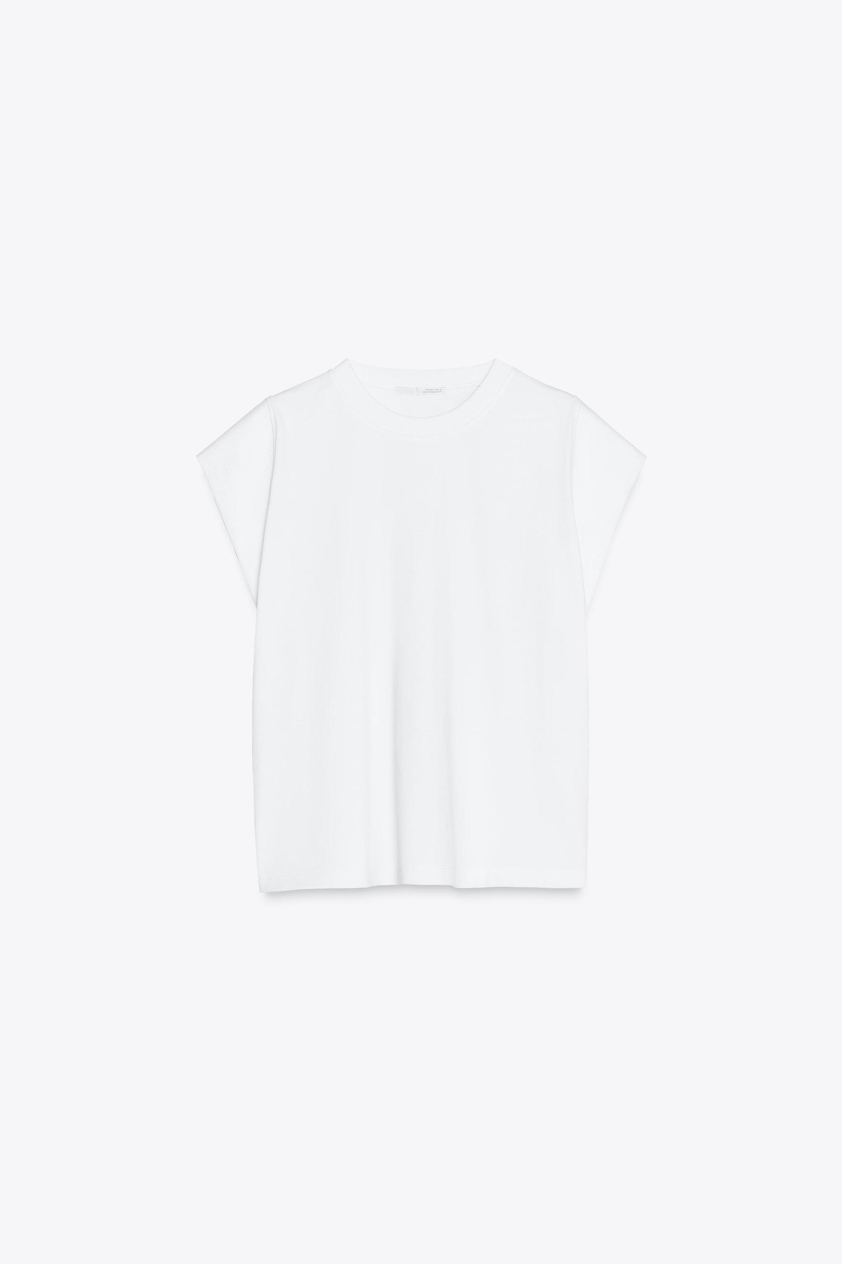 WASHED EFFECT SLEEVELESS T-SHIRT Product Image