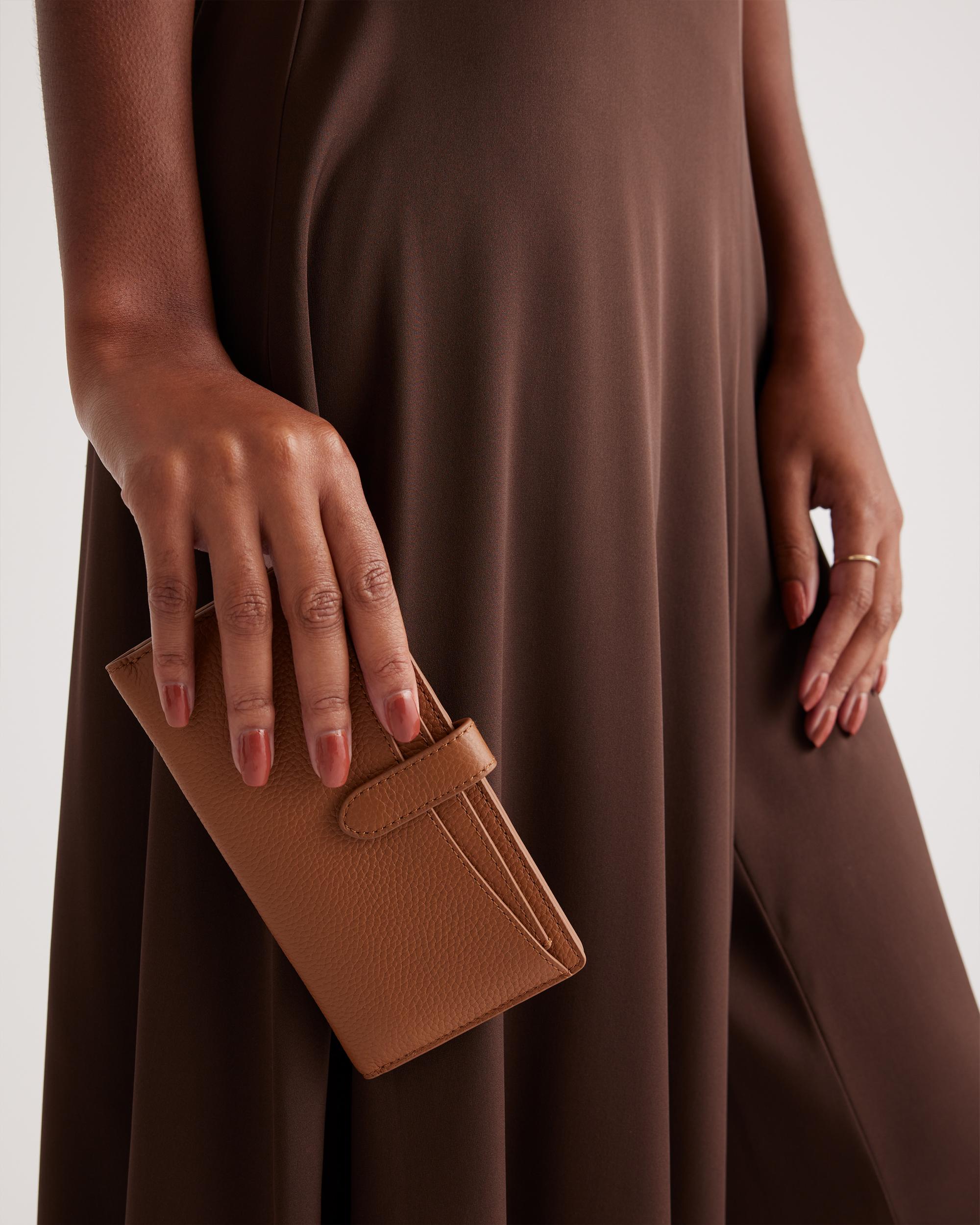 Quince | Women's Italian Pebbled Leather Bifold 2-in-1 Wallet Italian Leather Product Image