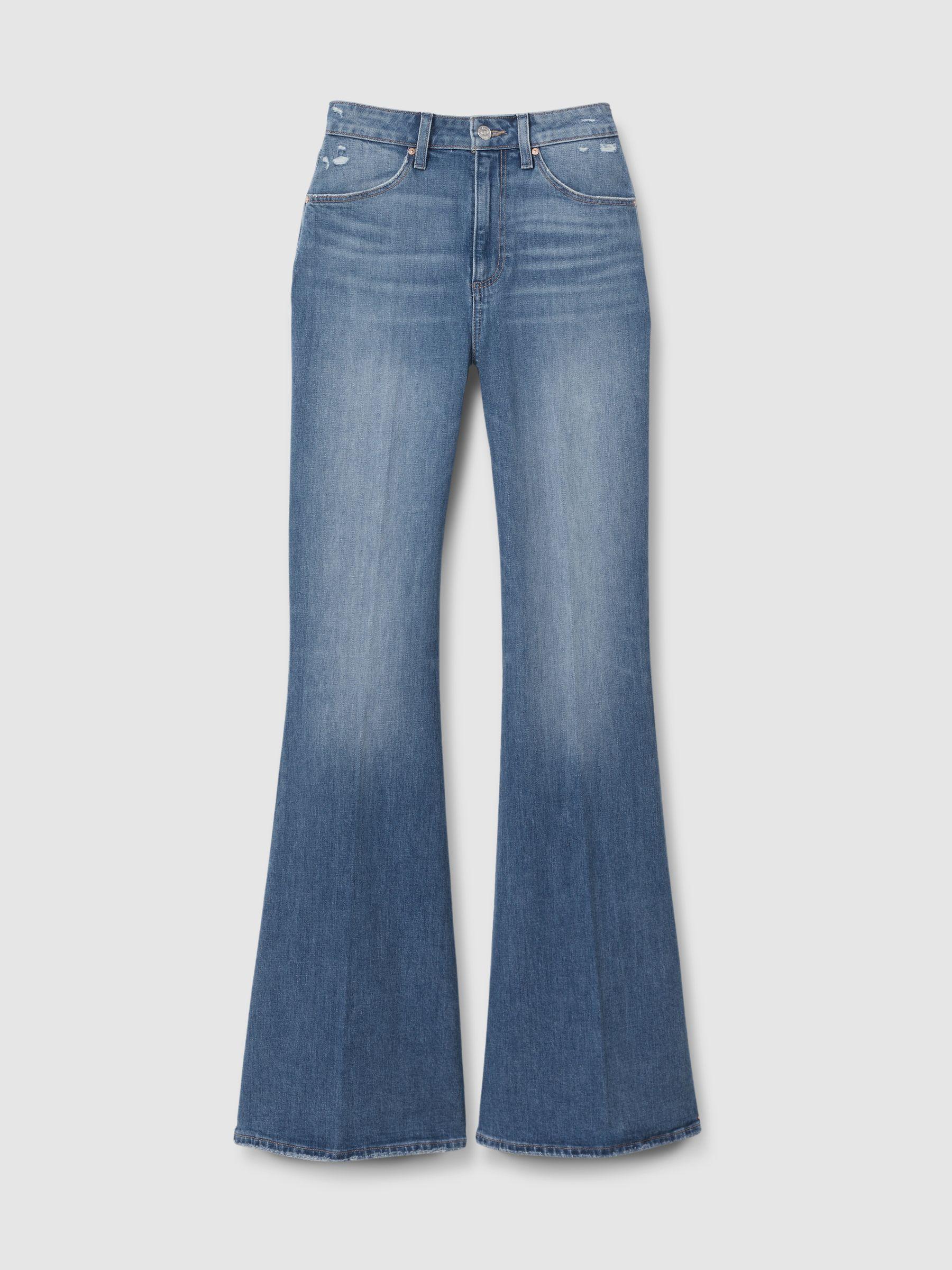 Paige Charlie Flare High Rise Jeans in Gabriella Blue Product Image