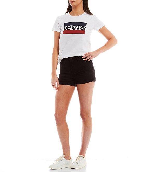 Levi's® Mid Rise Update Cuffed Hem Stretch Denim Shorts Product Image
