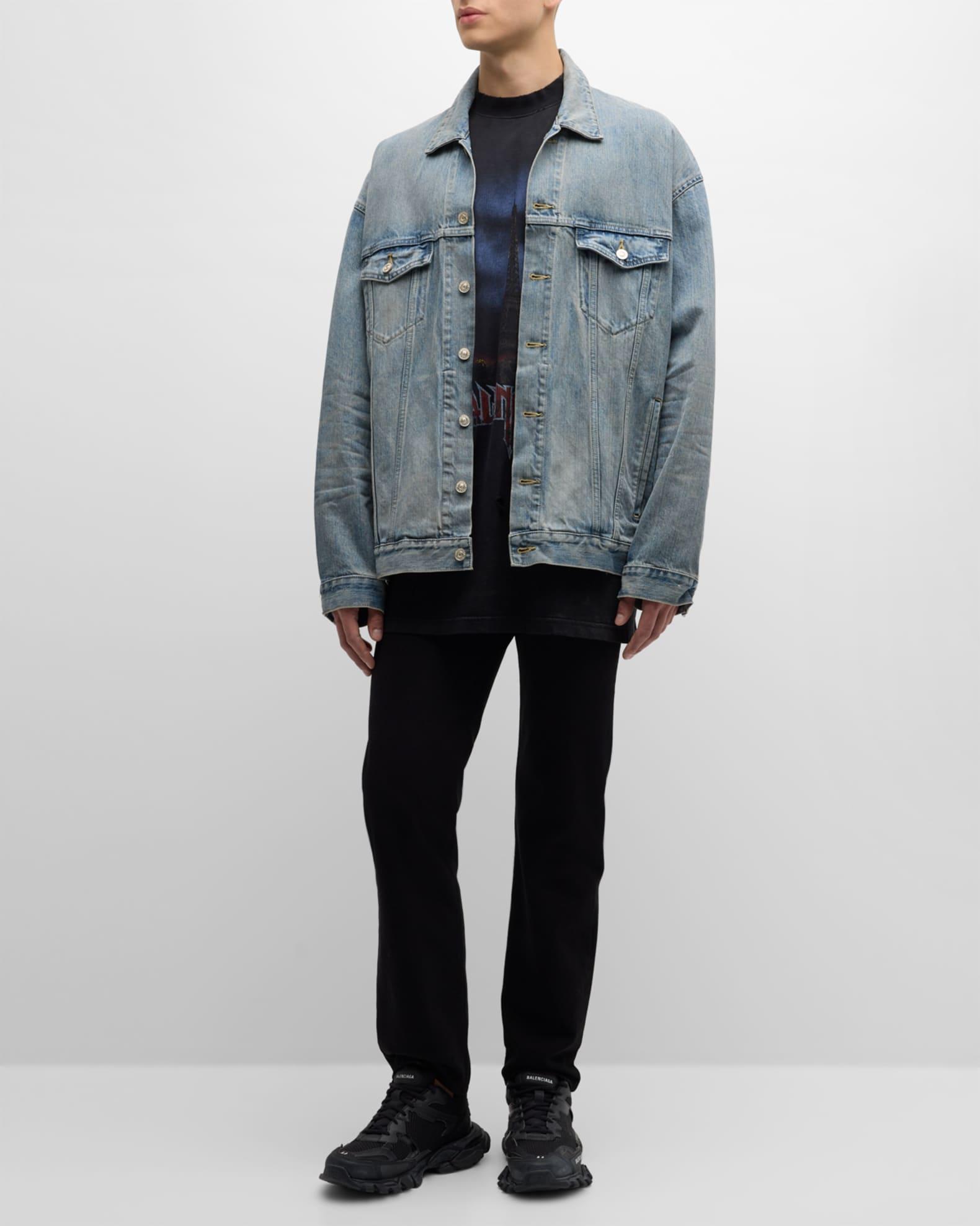 Men's Oversized Denim Jacket Product Image