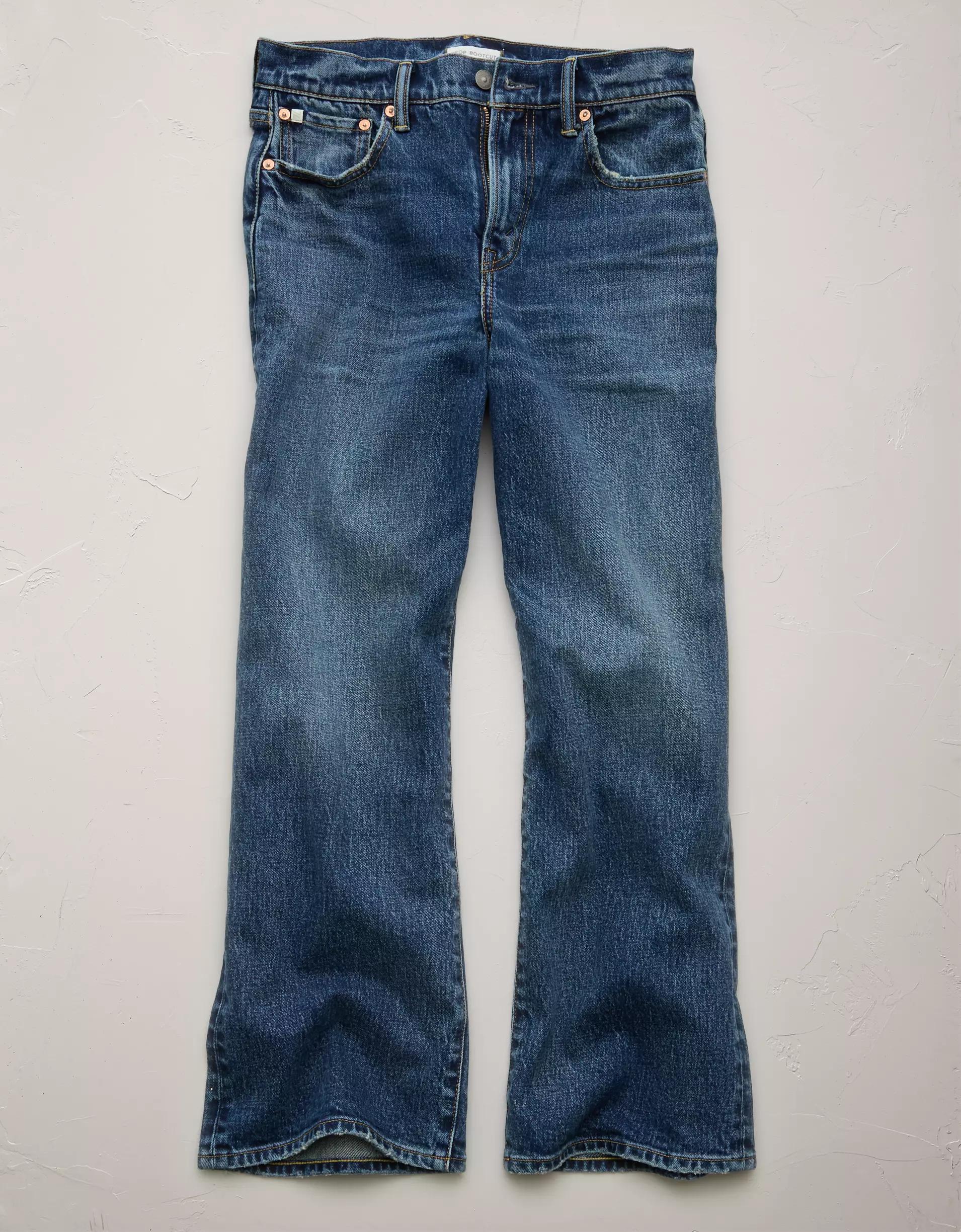 AE77 Premium Bootcut Crop Jean Product Image