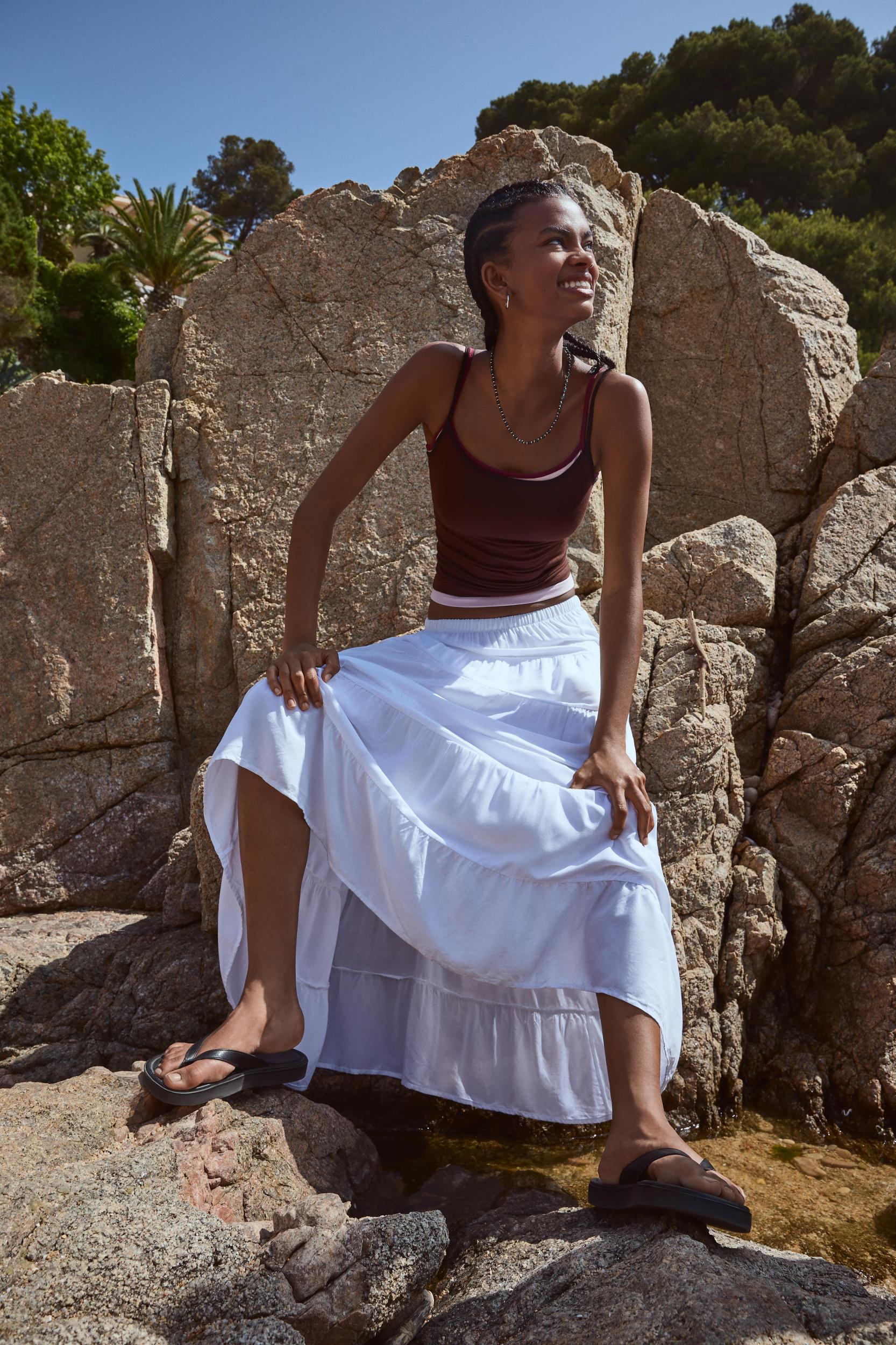 Rustic midi skirt Product Image