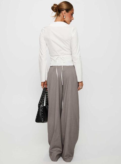 Just Have Fun Wide Leg Pant Grey Product Image