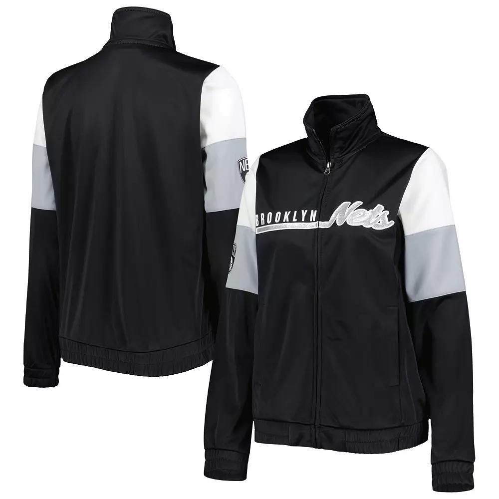 Women's G-III 4Her by Carl Banks Black Brooklyn Nets Change Up Full-Zip Track Jacket,  Product Image