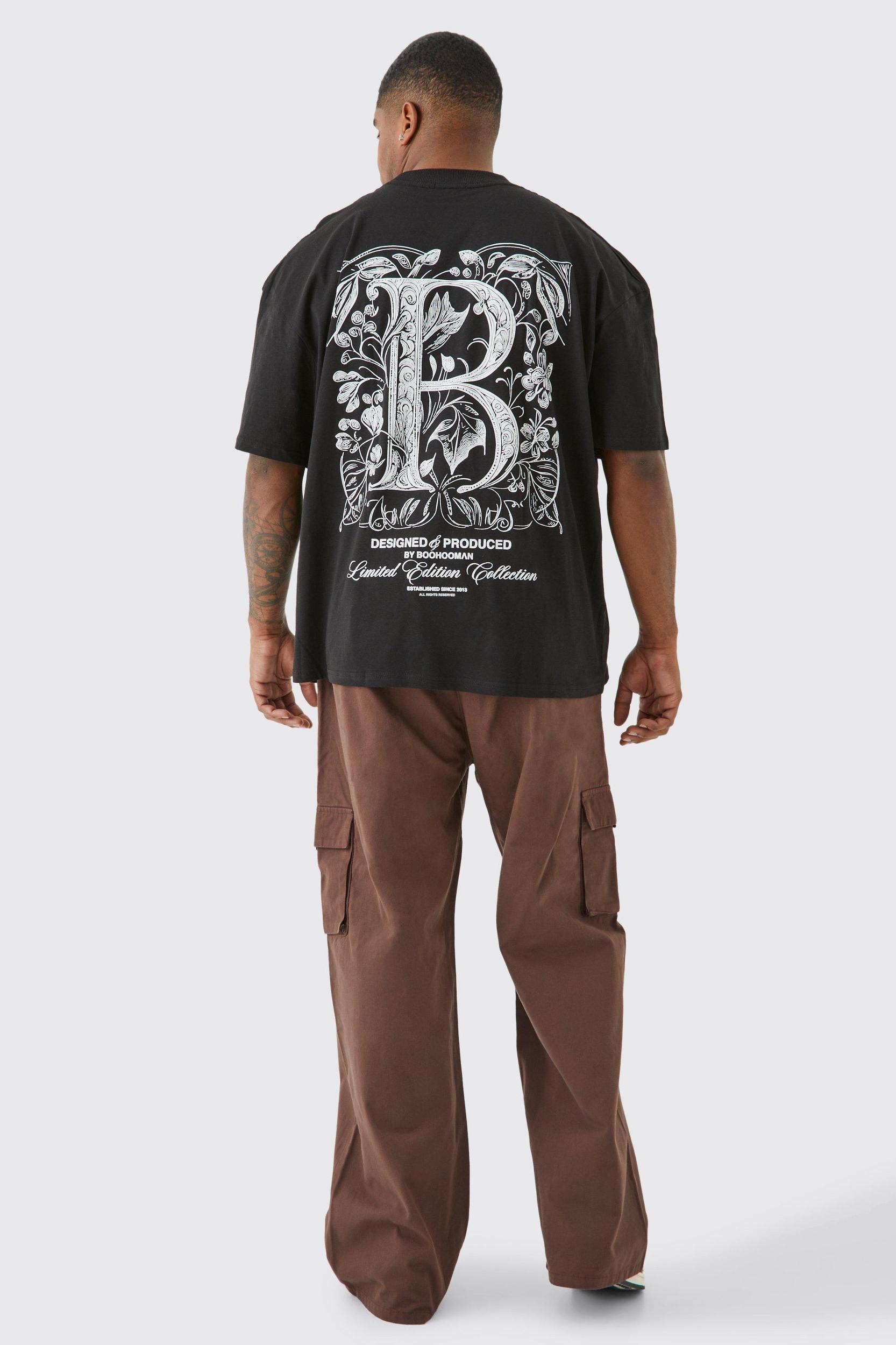 Plus Elasticated Waist Relaxed Fit Cargo Pants | boohooMAN USA Product Image