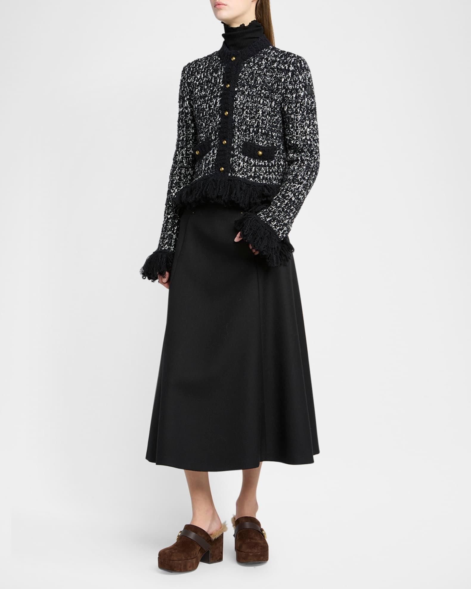 Fringe Button-Front Cardigan  Product Image