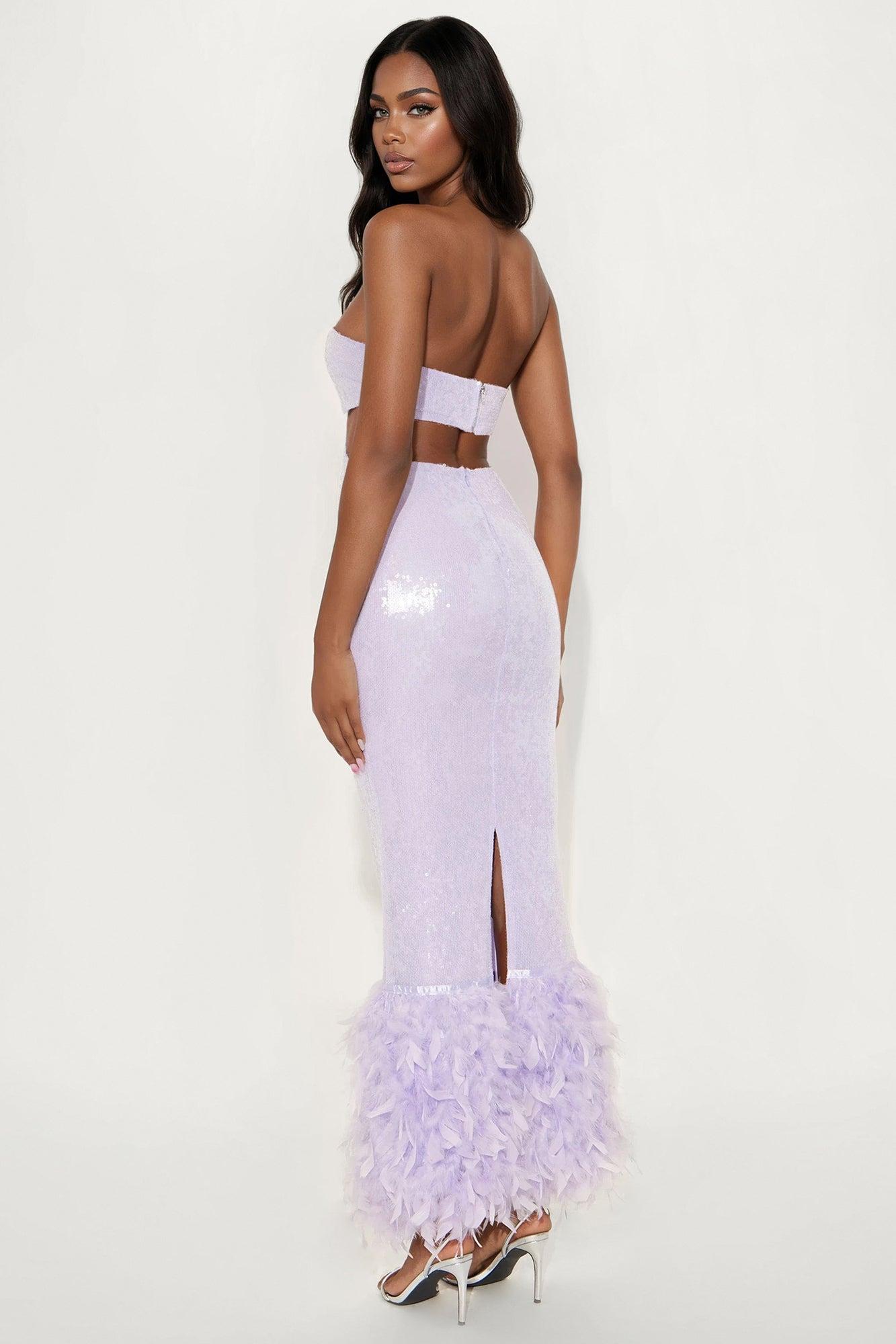 Johanna Sequin Maxi Dress - Lavender Female Product Image