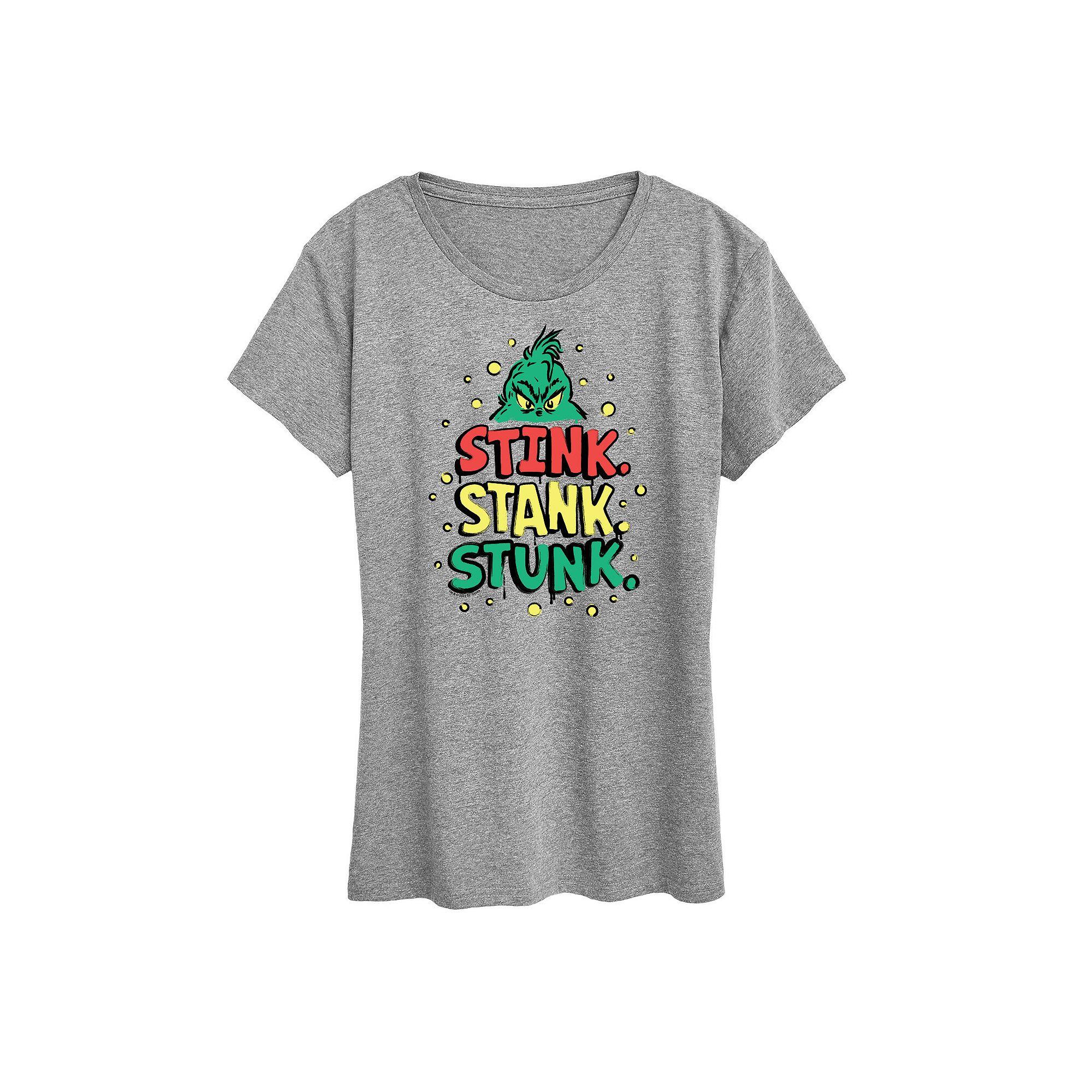 Women's Dr. Seuss The Grinch Stink Stank Stunk Graphic Tee, Girl's,  Product Image