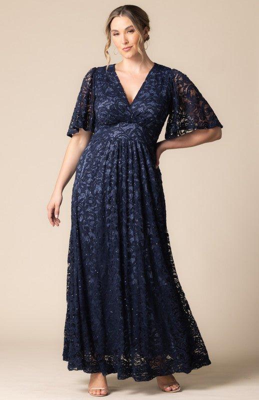 Luminous Sequin Lace Long Gown - Plus Product Image